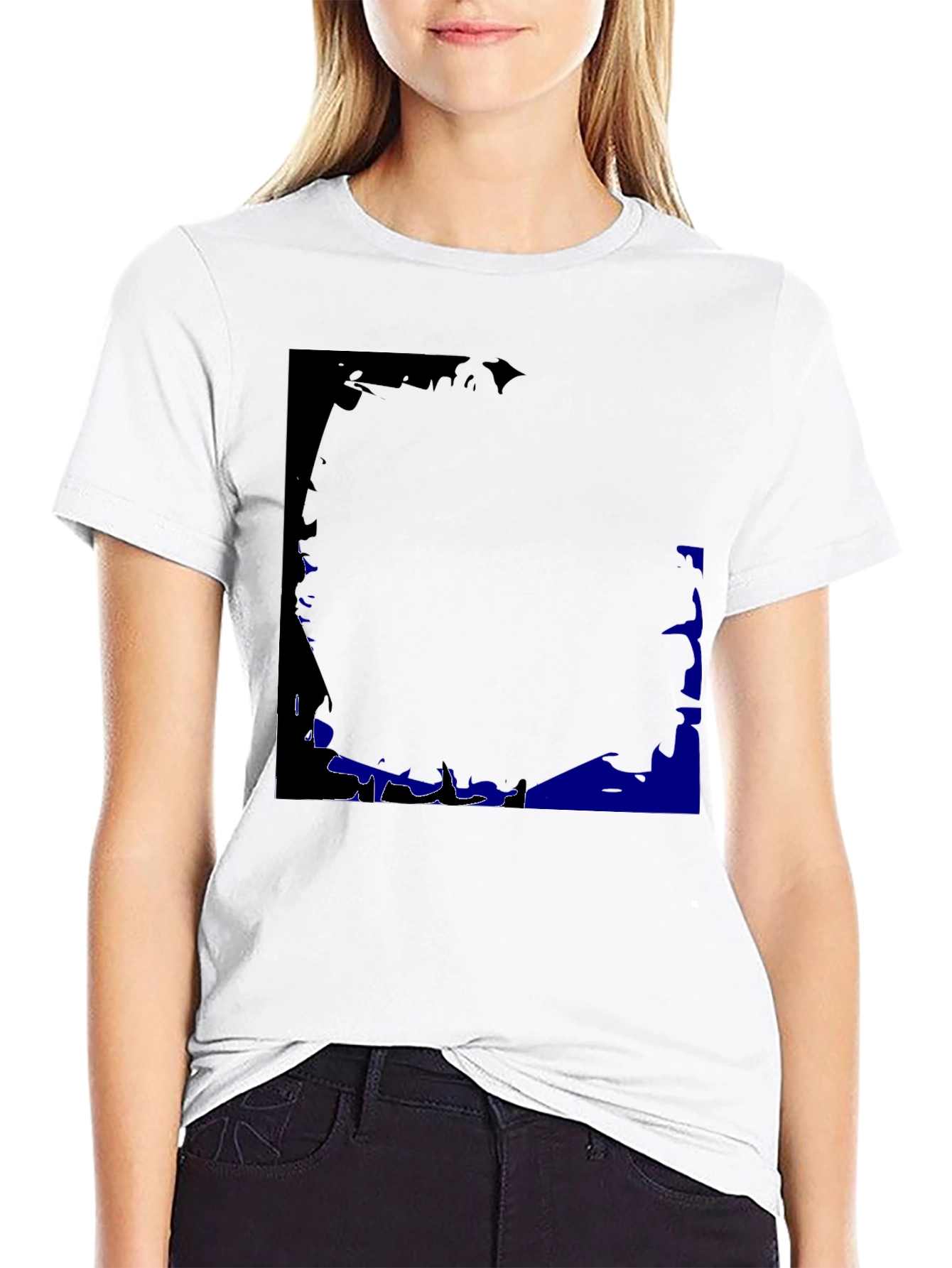 Black Graphic Print Crew Neck T-Shirt