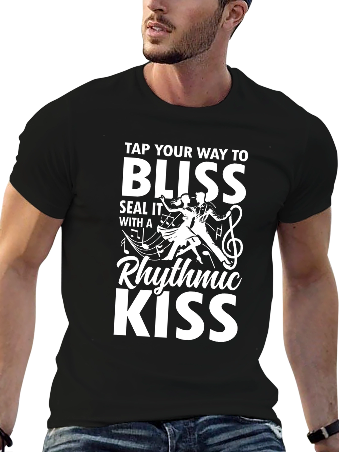 Rhythmic Kiss Graphic Tee - Blissful Dance