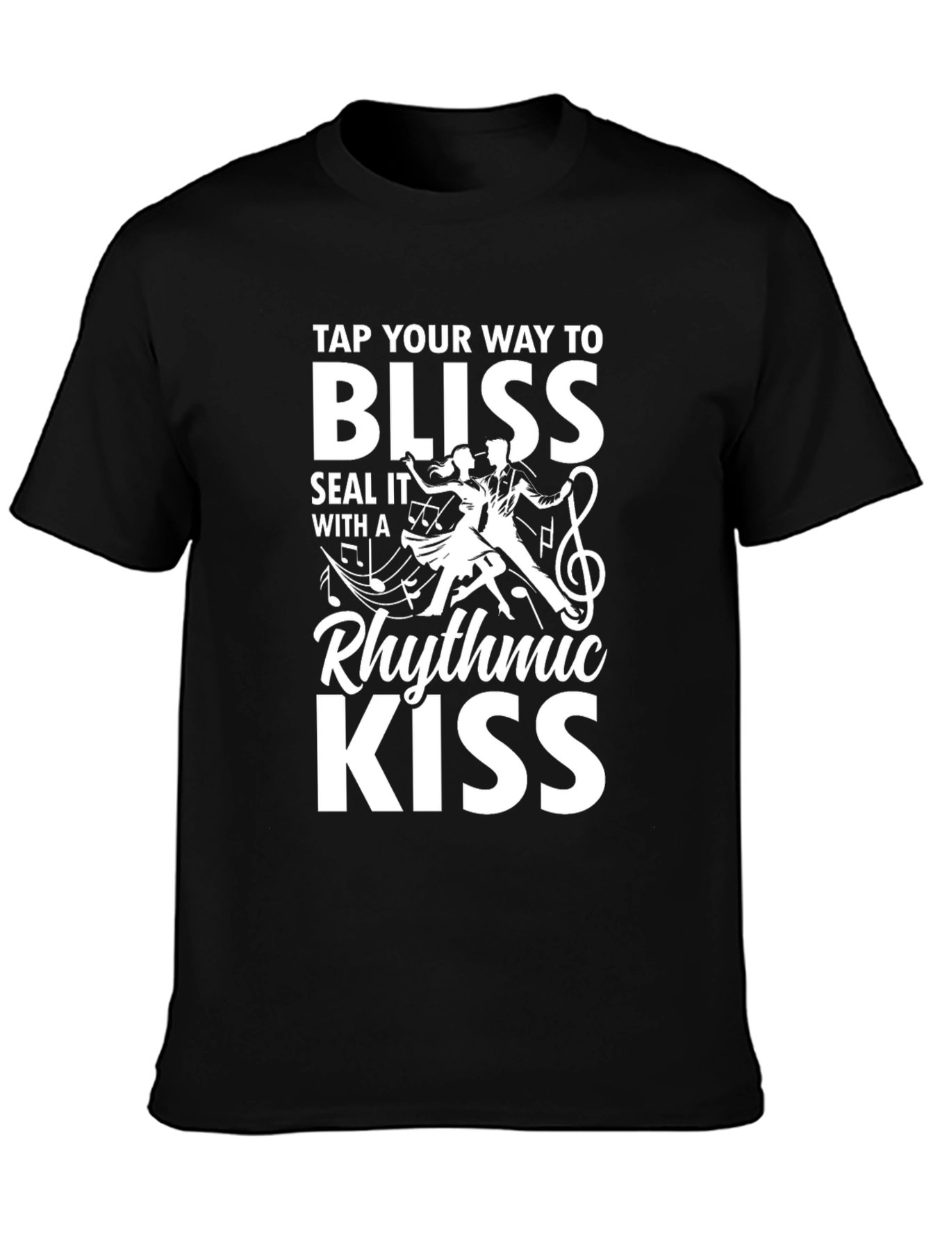 Rhythmic Kiss Graphic Tee - Blissful Dance