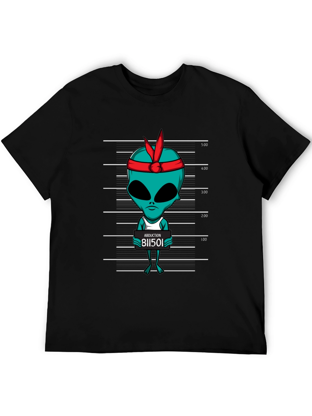 Alien Mugshot Graphic Tee - Abduction T-Shirt