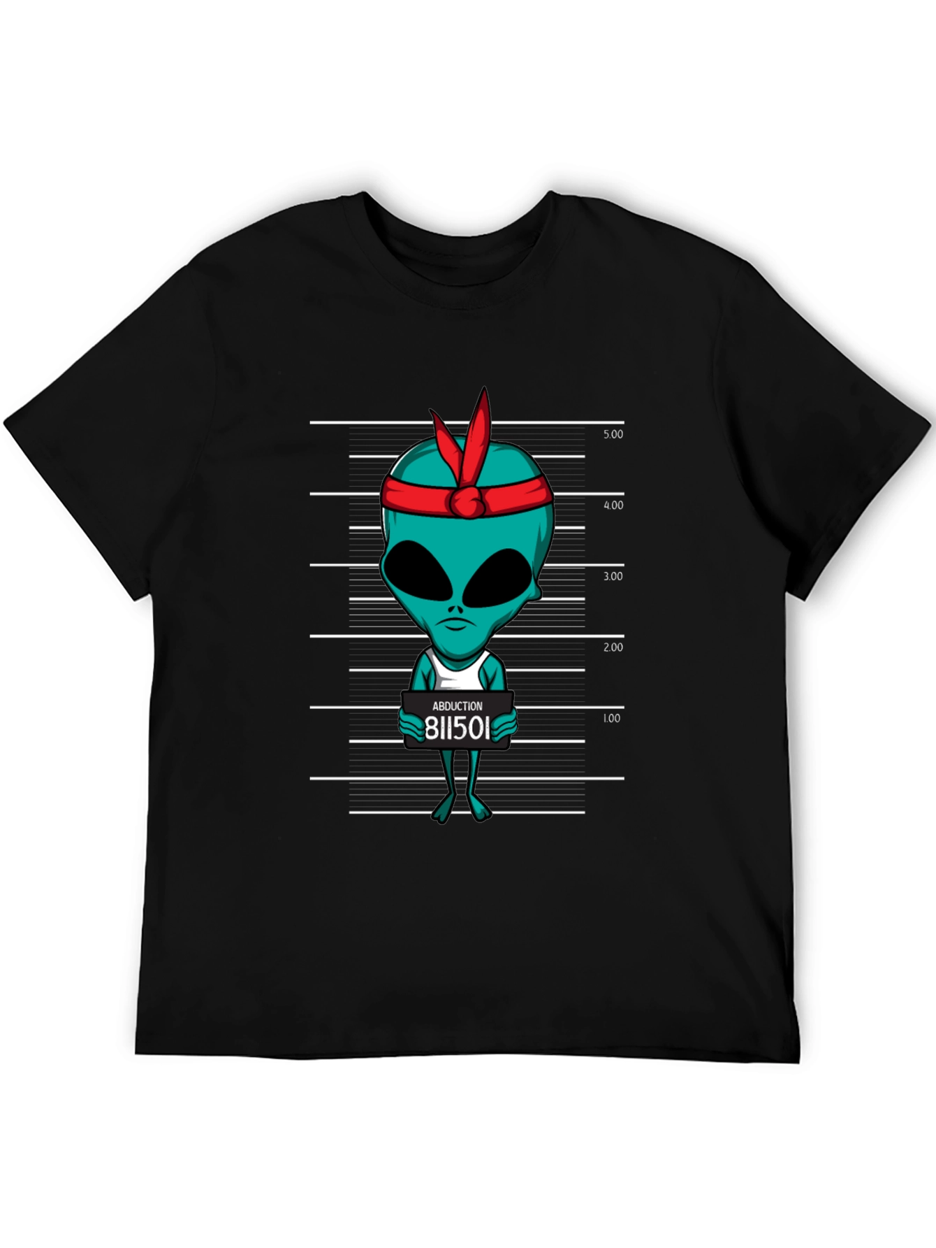 Alien Mugshot Graphic Tee - Abduction T-Shirt