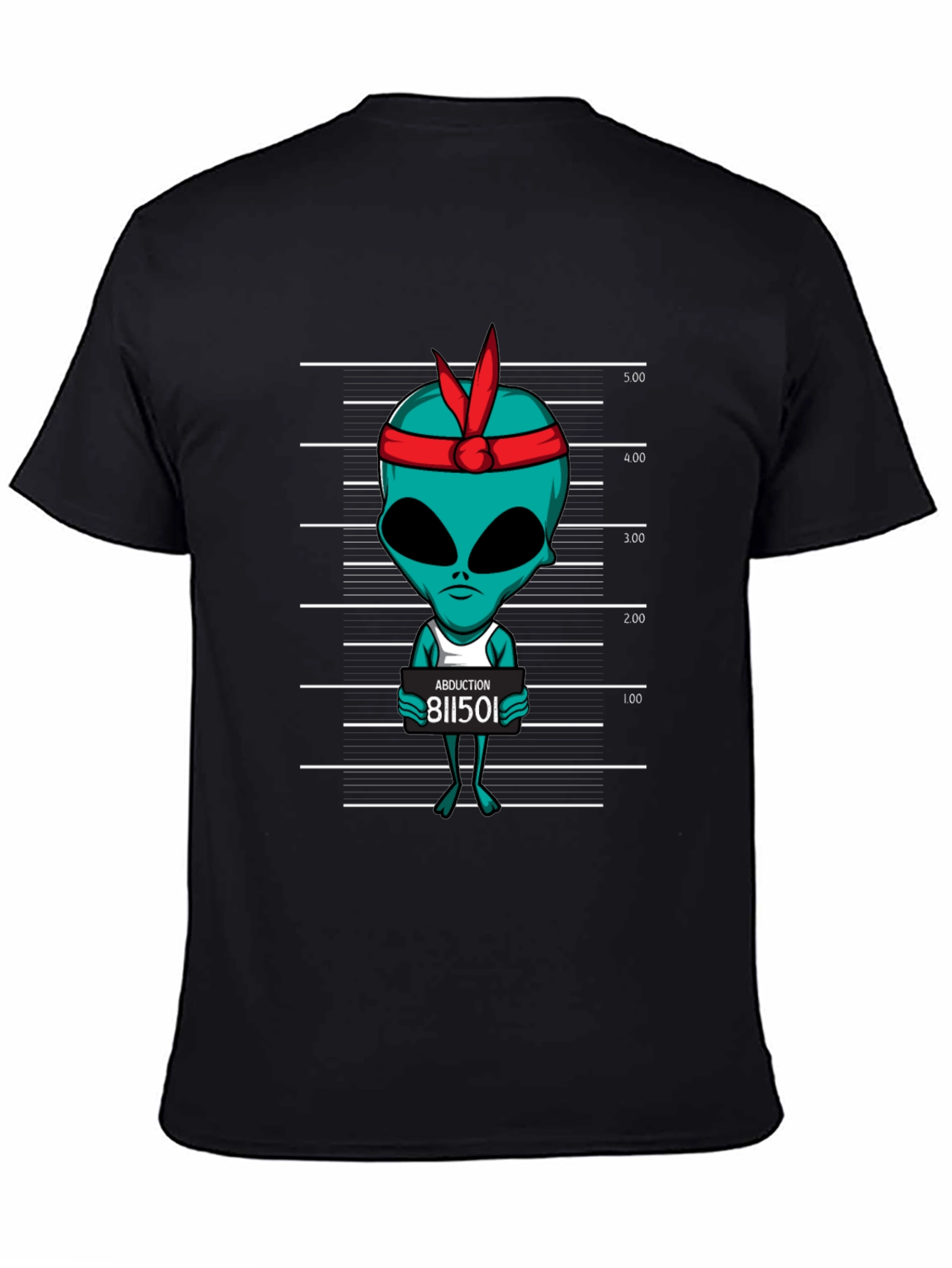 Alien Mugshot Graphic Tee - Abduction T-Shirt