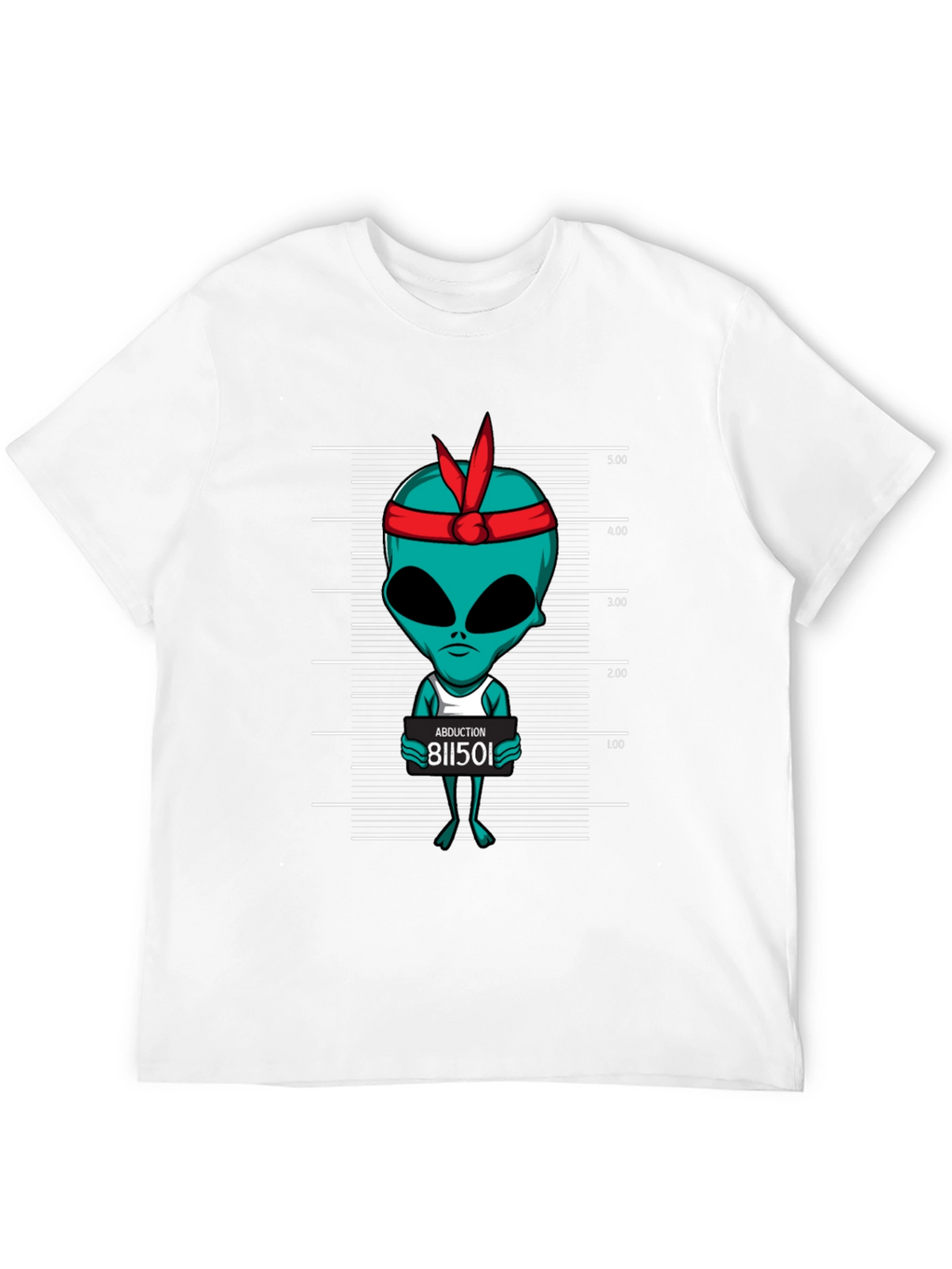 Alien Mugshot Graphic Tee - Abduction T-Shirt