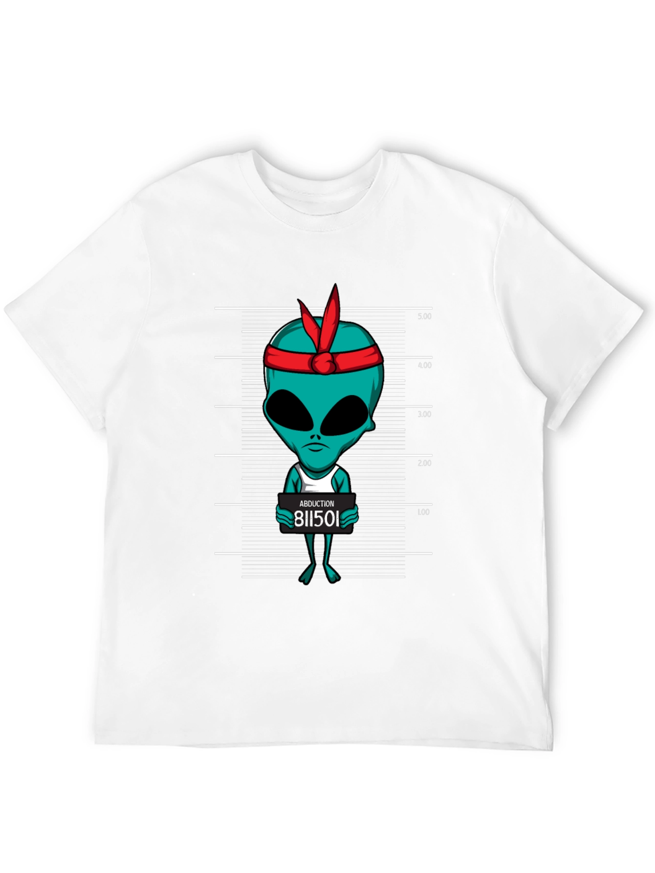 Alien Mugshot Graphic Tee - Abduction T-Shirt