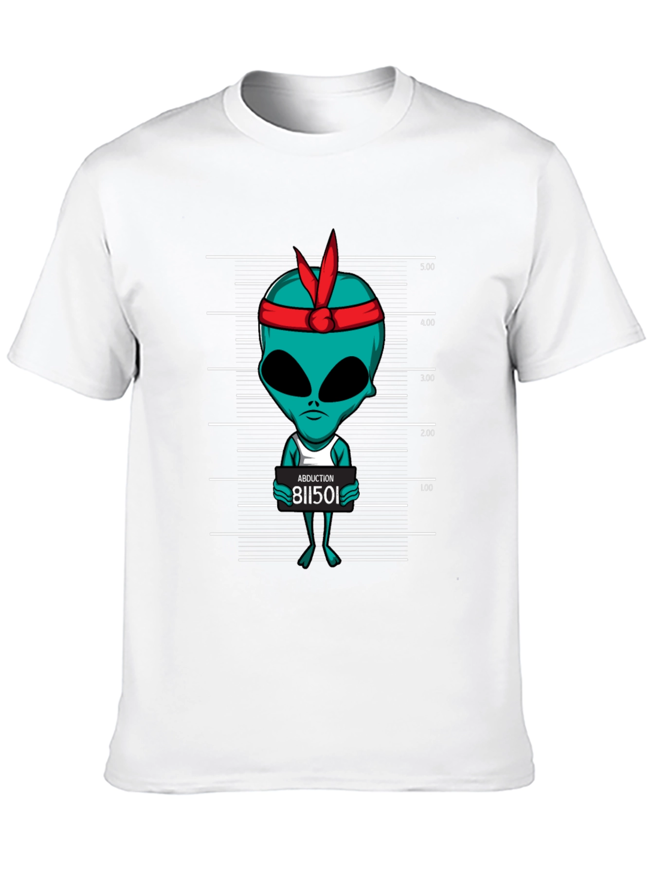 Alien Mugshot Graphic Tee - Abduction T-Shirt