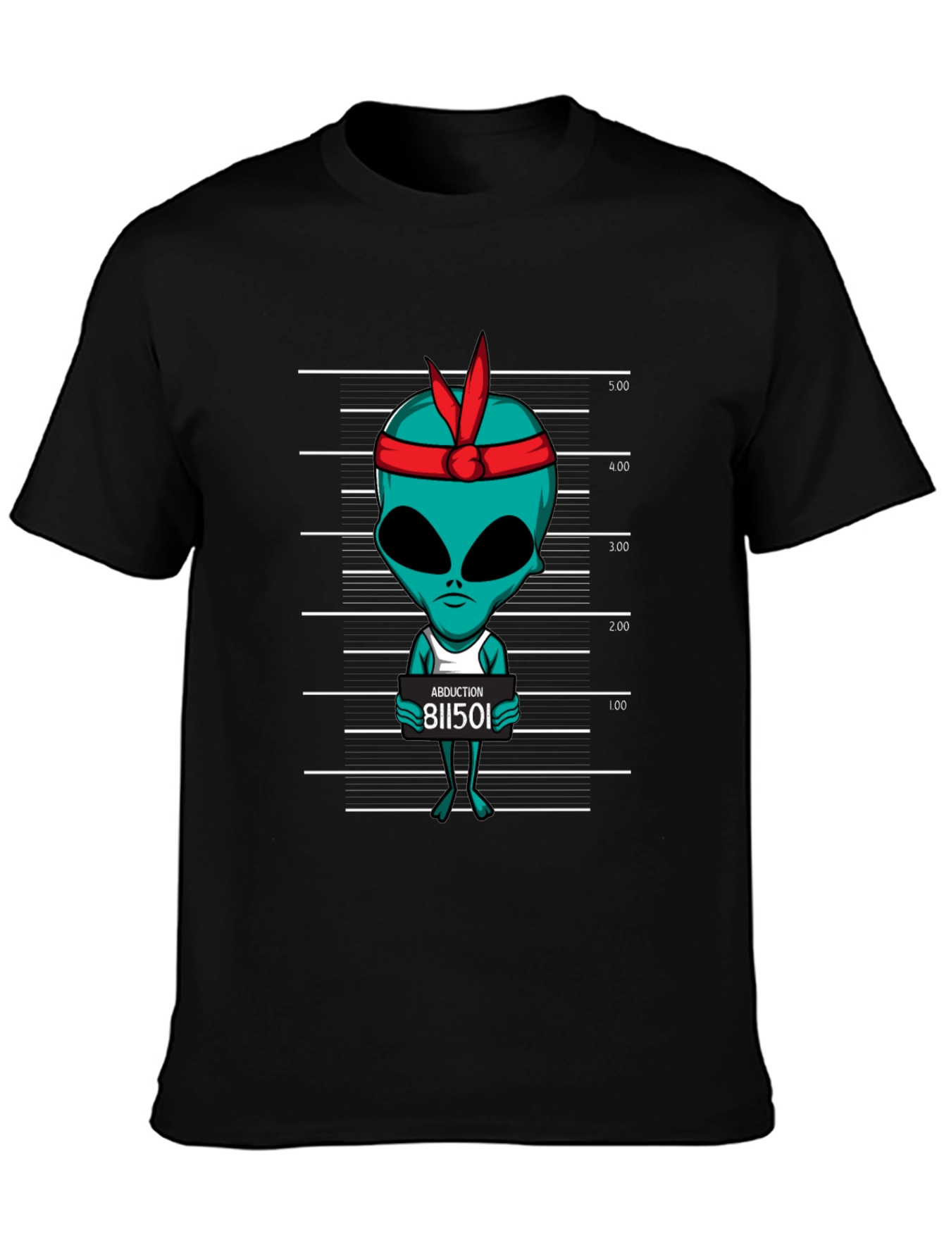 Alien Mugshot Graphic Tee - Abduction T-Shirt