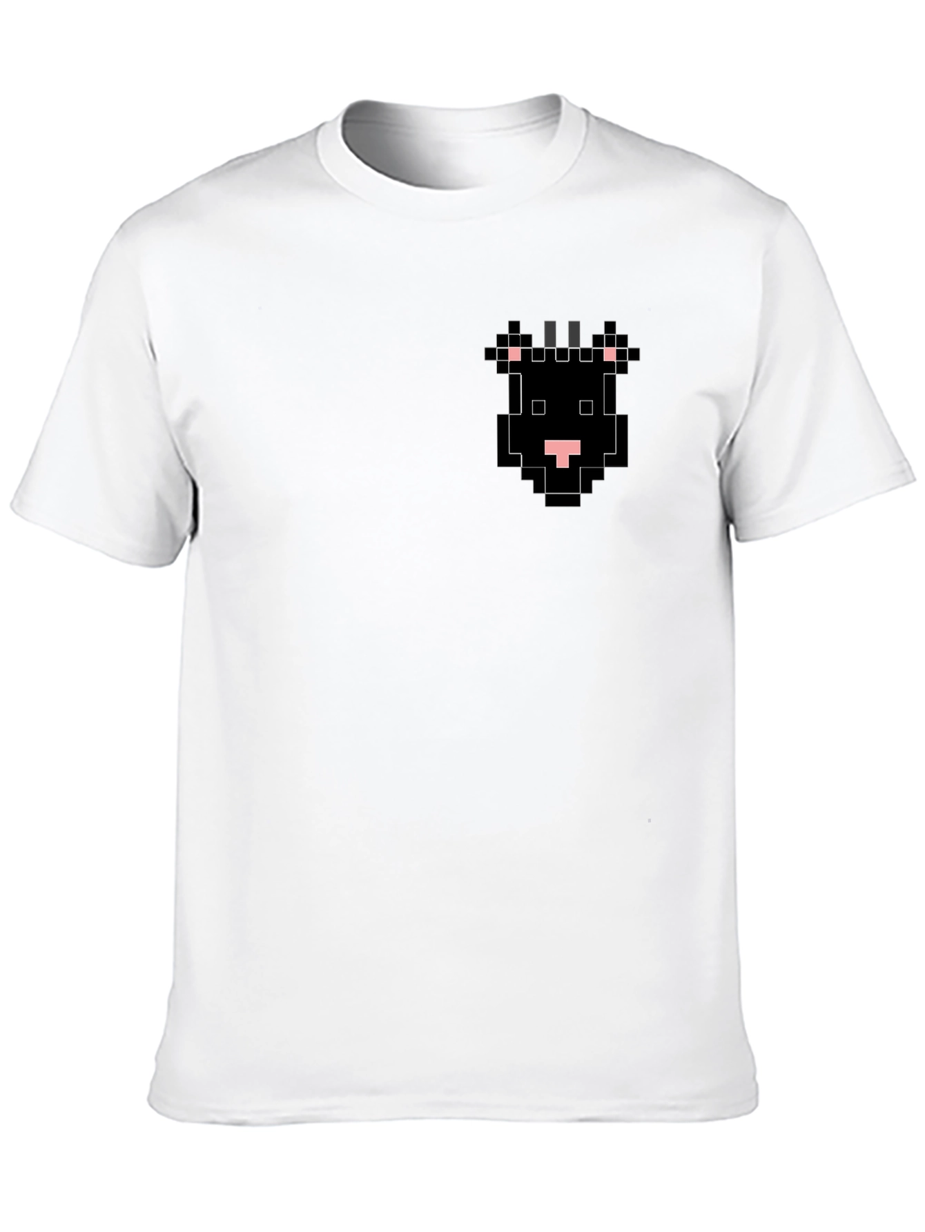 Pixel Cow Black T-Shirt - Unique Design