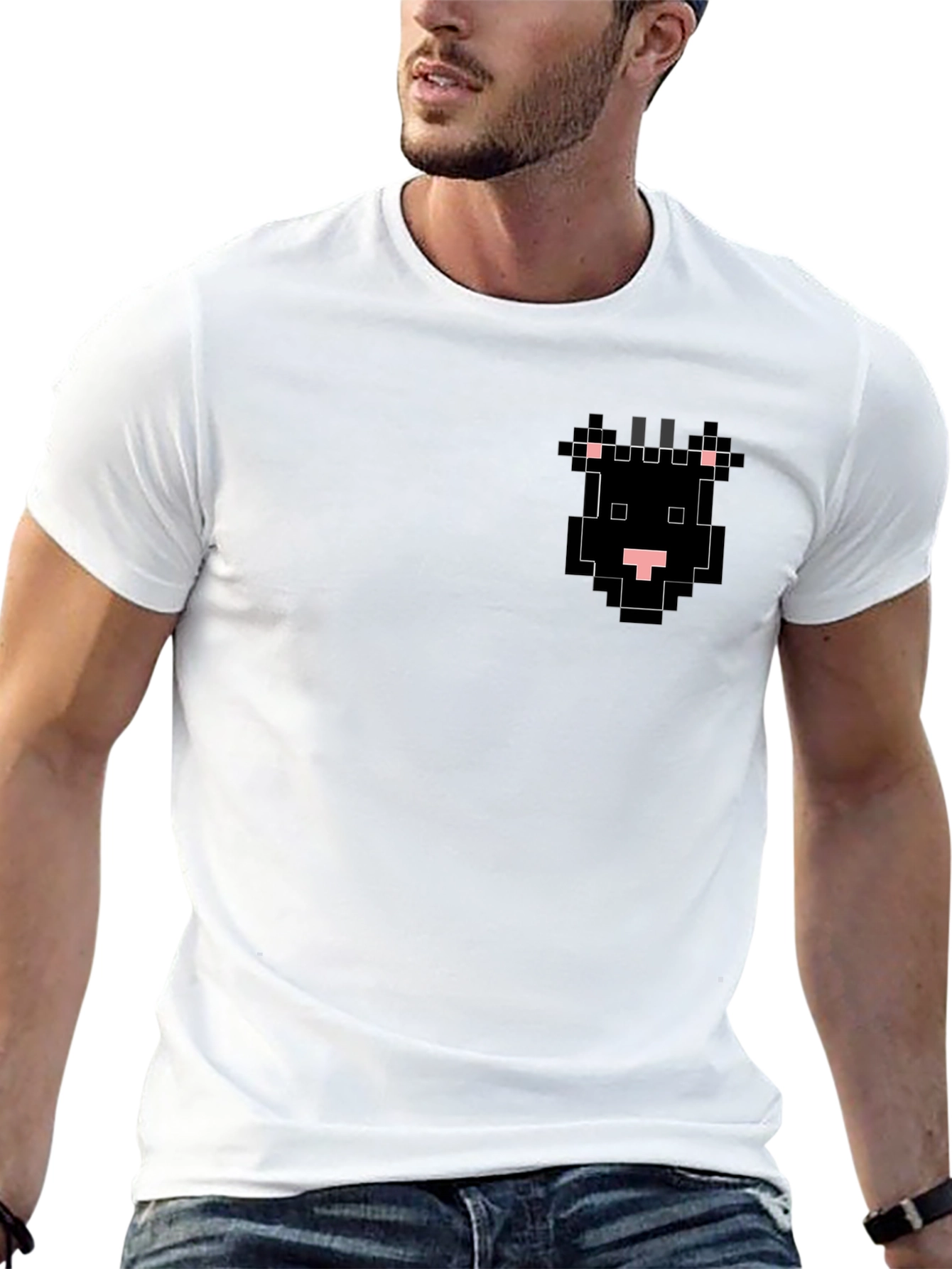 Pixel Cow Black T-Shirt - Unique Design