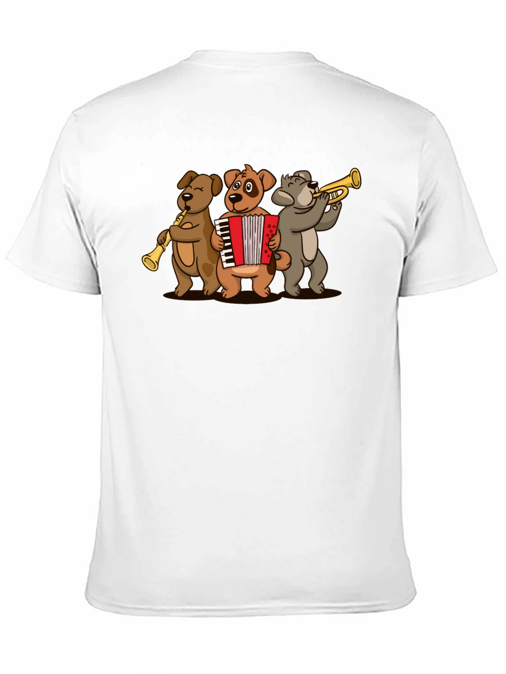 Dog Band T-Shirt: Musical Dogs Playing Instruments