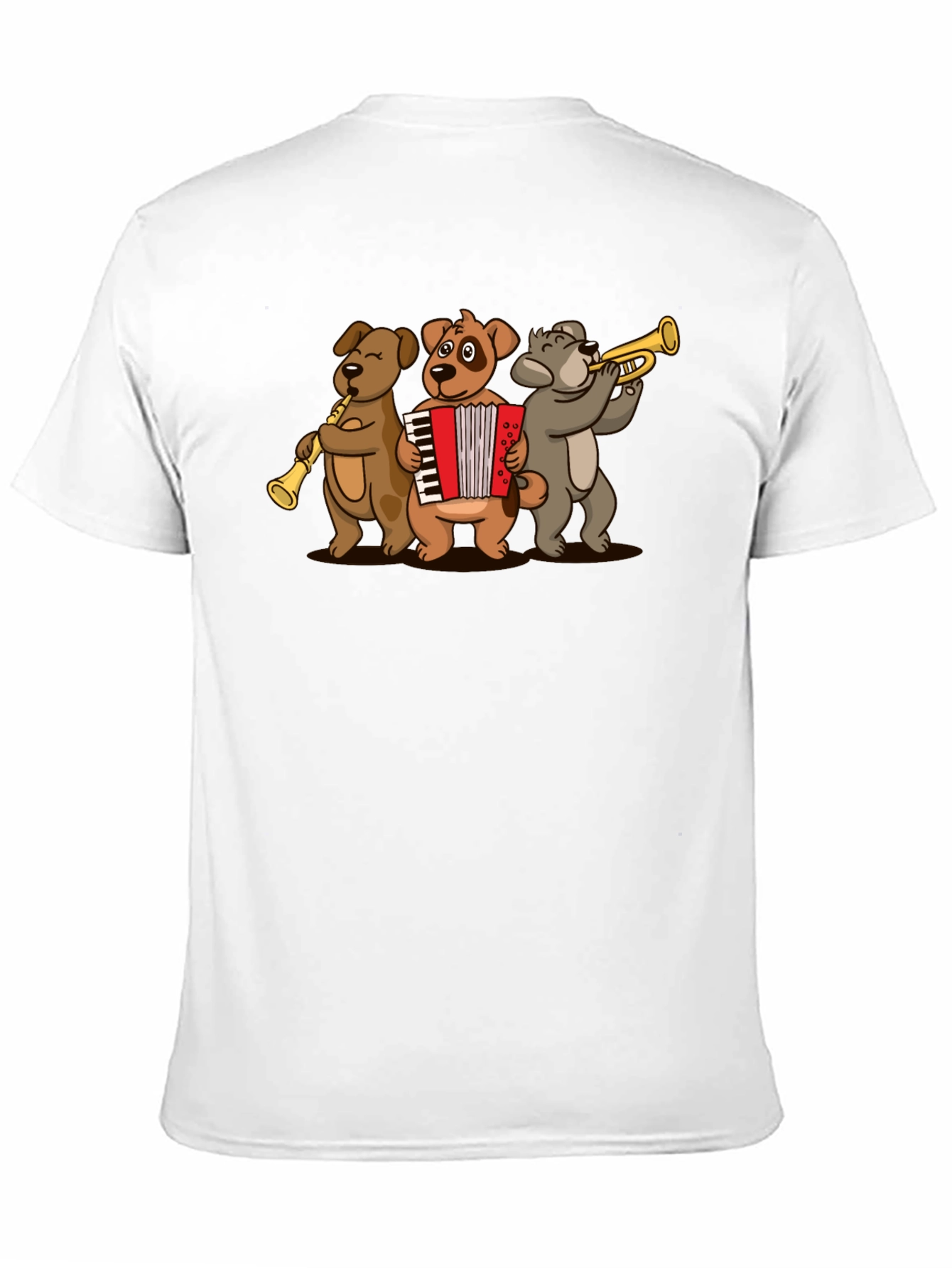 Dog Band T-Shirt: Musical Dogs Playing Instruments
