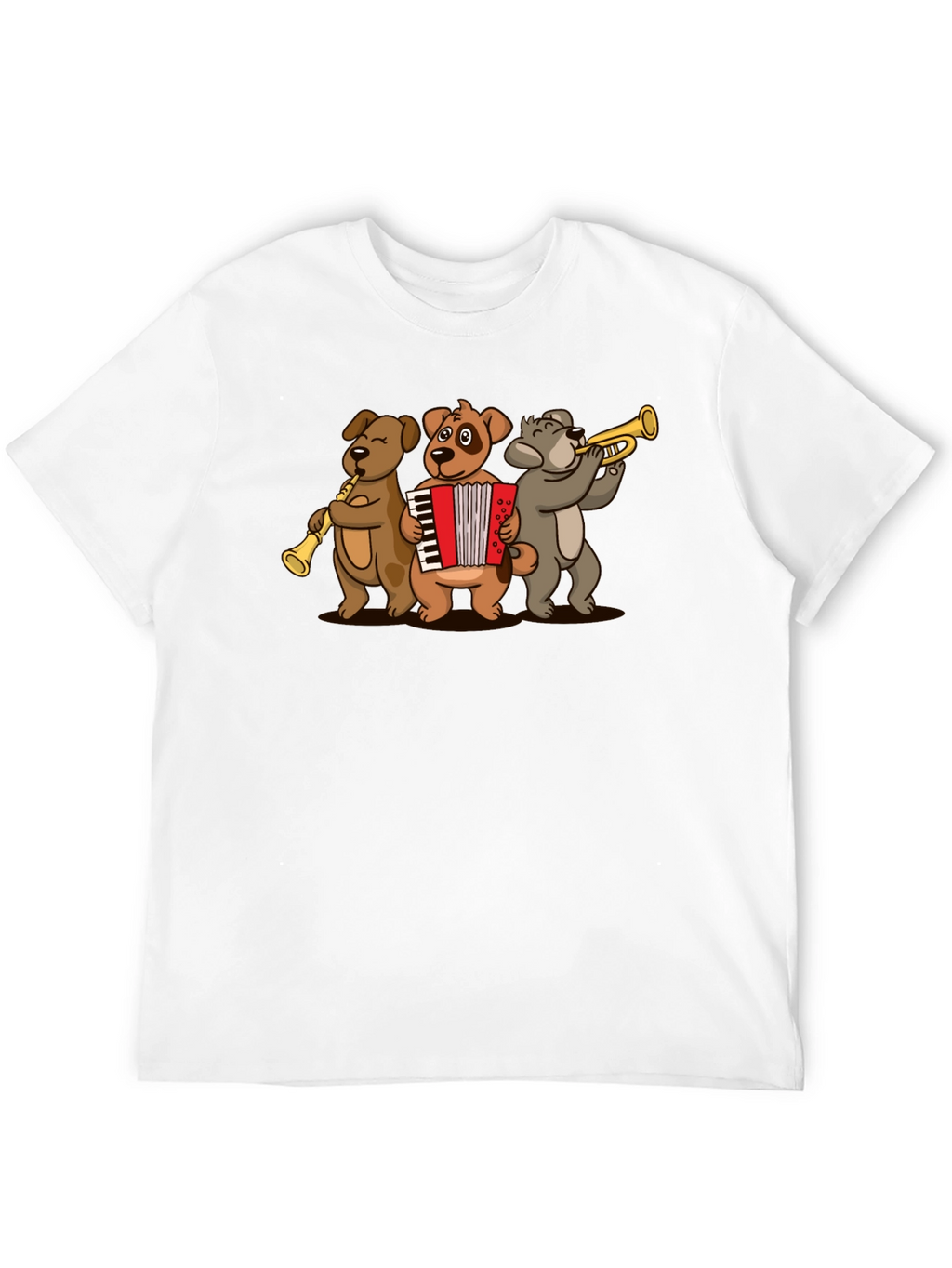 Dog Band T-Shirt: Musical Dogs Playing Instruments