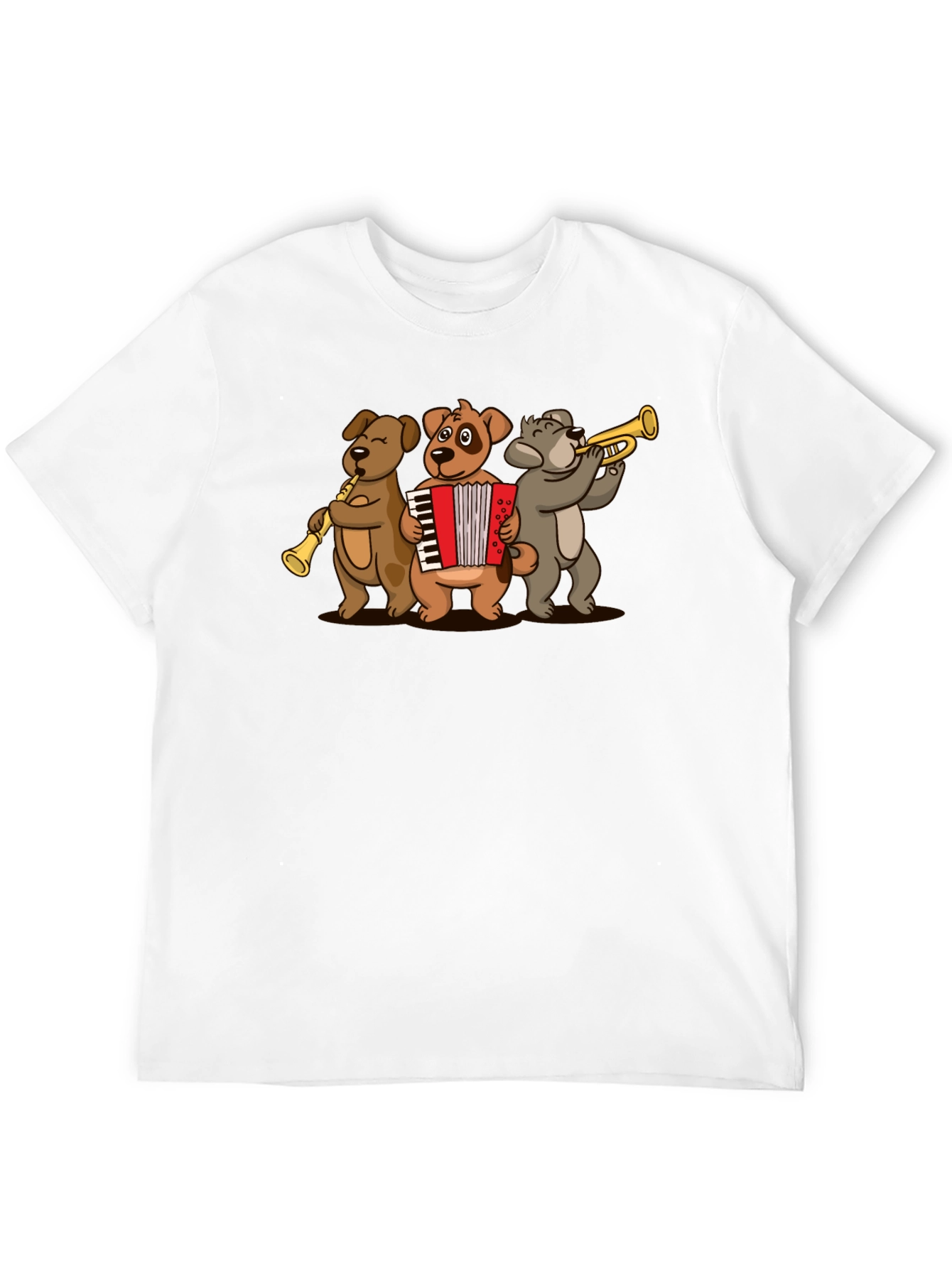 Dog Band T-Shirt: Musical Dogs Playing Instruments