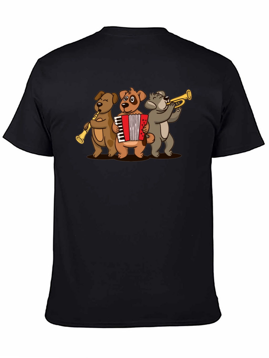 Dog Band T-Shirt: Musical Dogs Playing Instruments