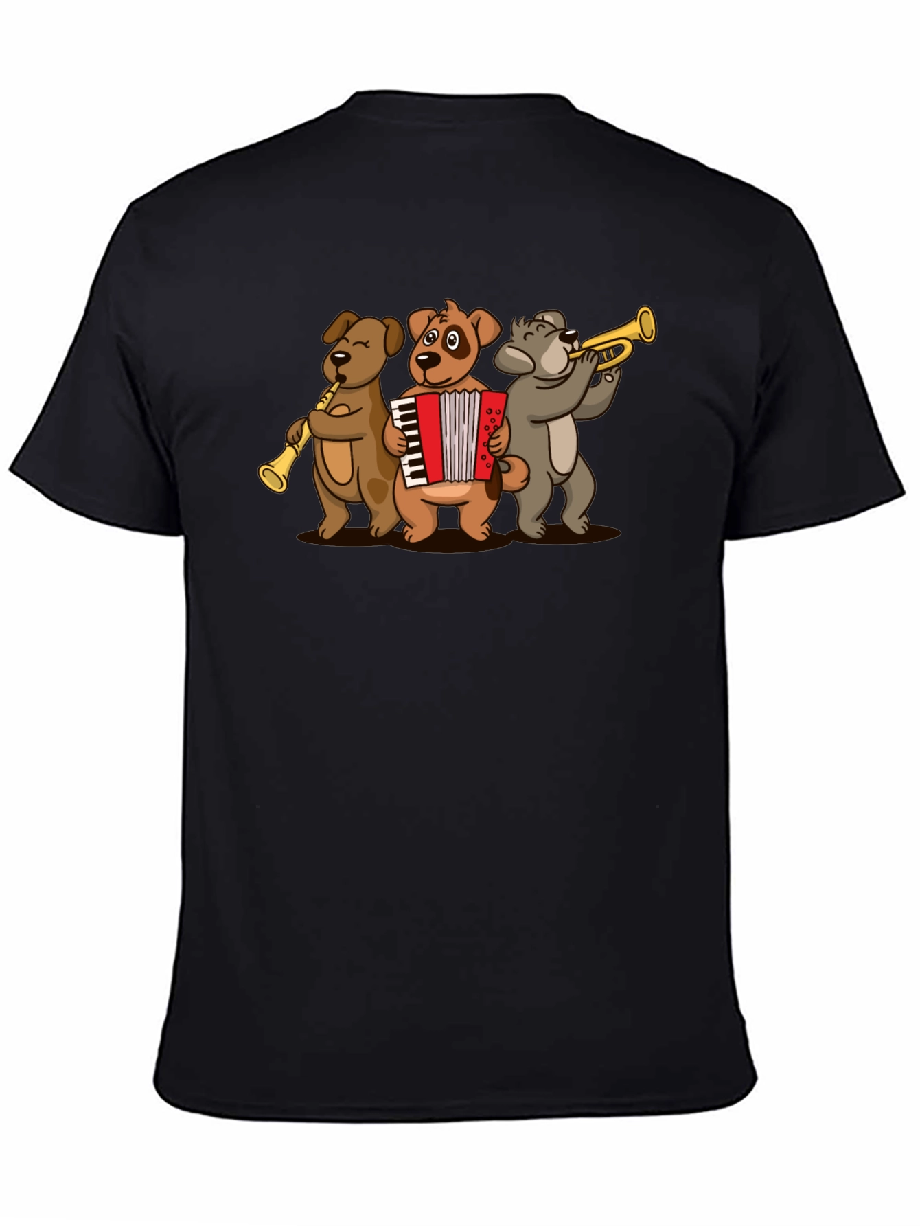 Dog Band T-Shirt: Musical Dogs Playing Instruments