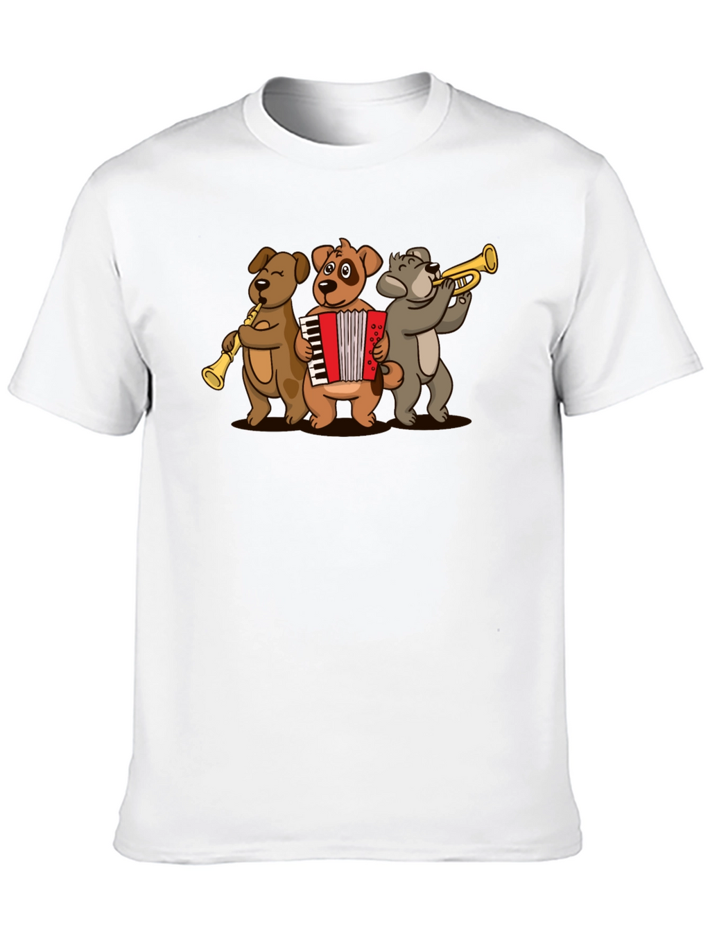Dog Band T-Shirt: Musical Dogs Playing Instruments