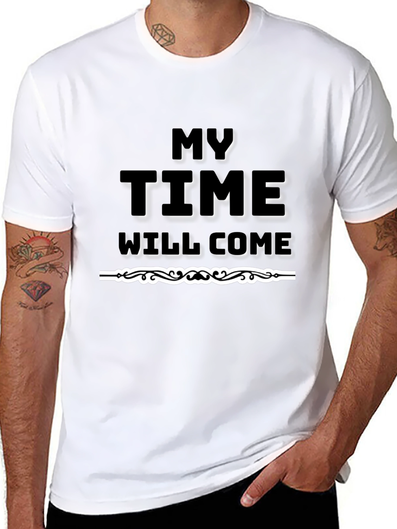 My Time Will Come Black Graphic Tee