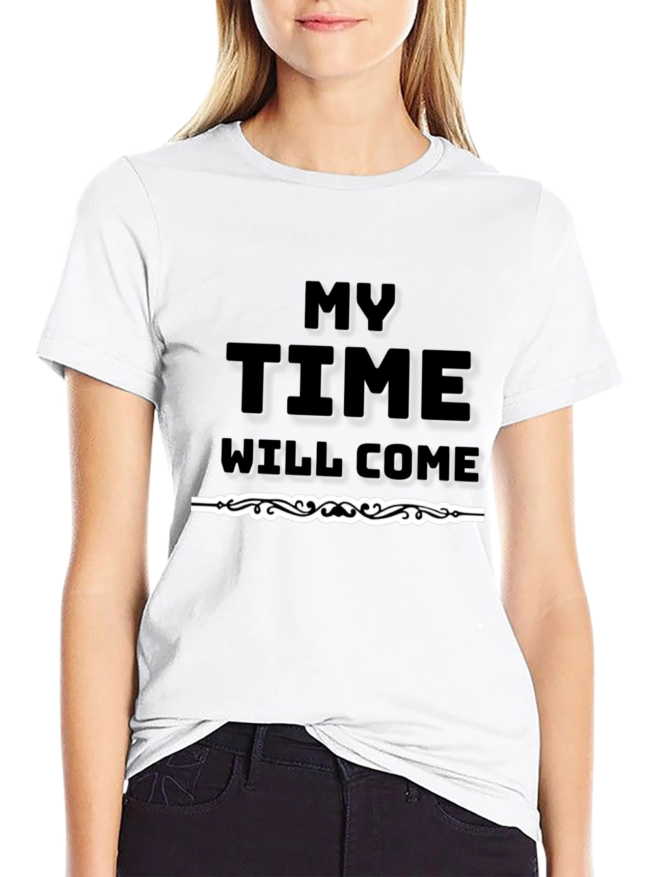 My Time Will Come Black Graphic Tee