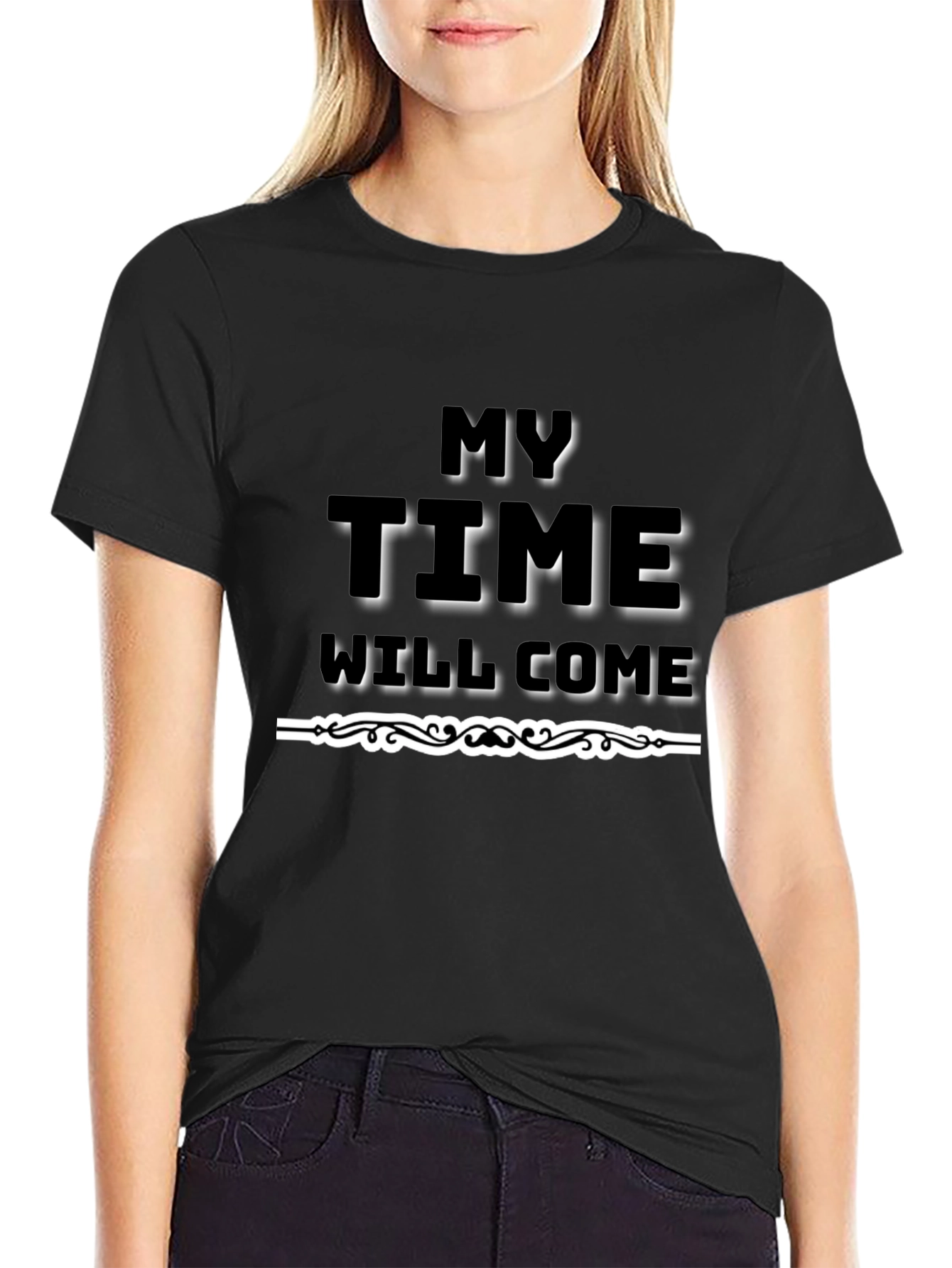 My Time Will Come Black Graphic Tee