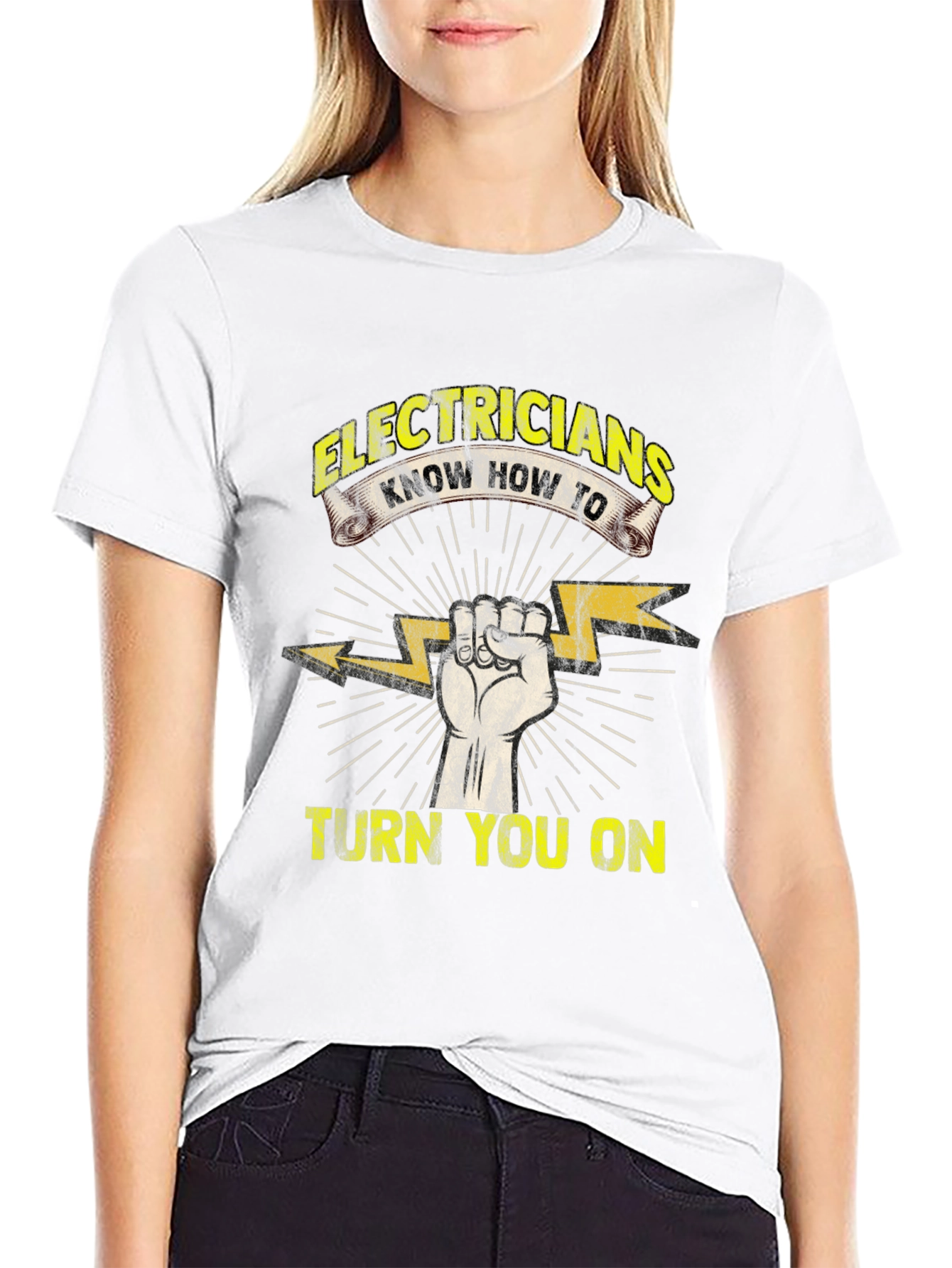 Electricians Turn You On T-Shirt Funny Electrician Gift