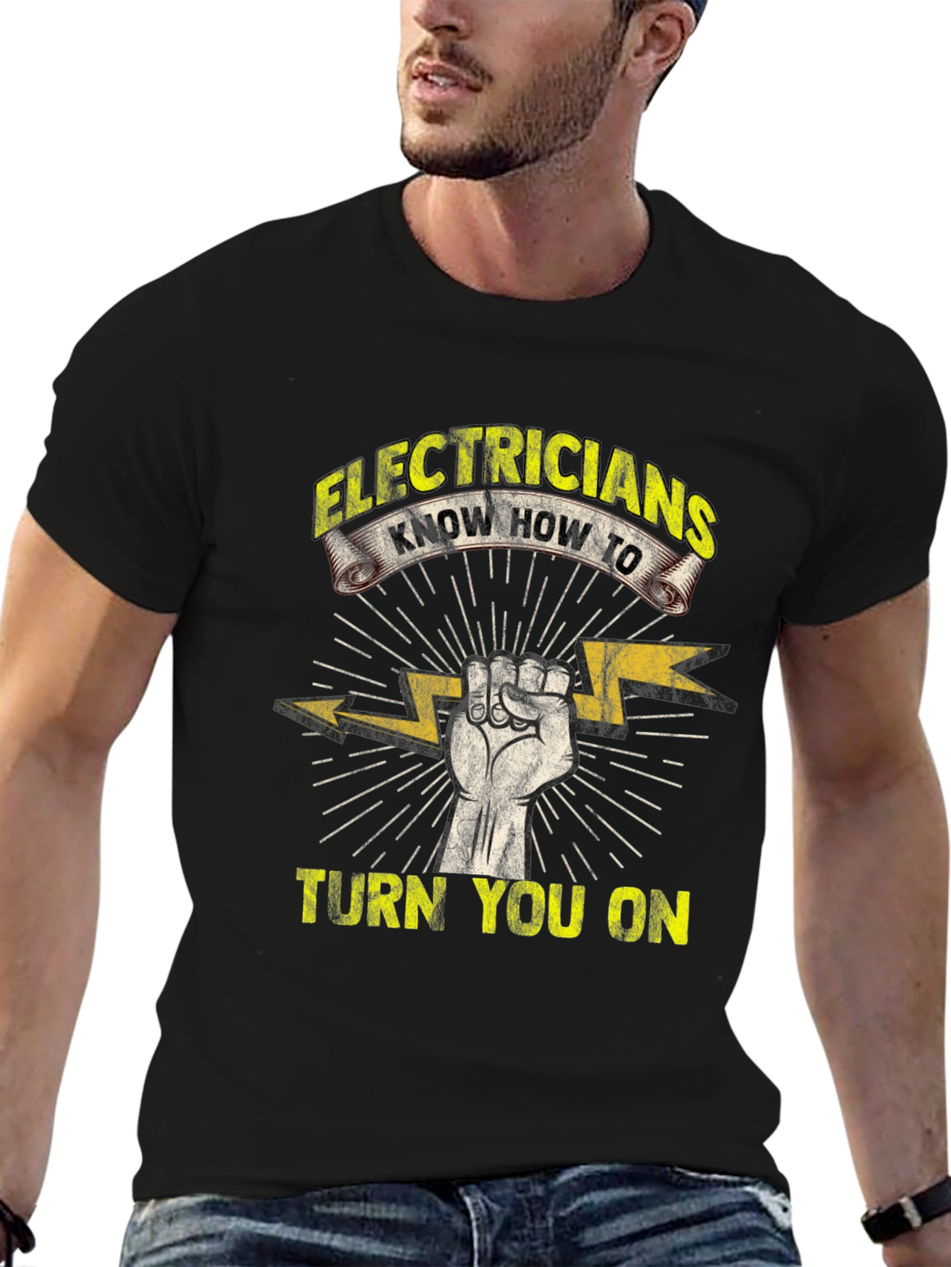 Electricians Turn You On T-Shirt Funny Electrician Gift