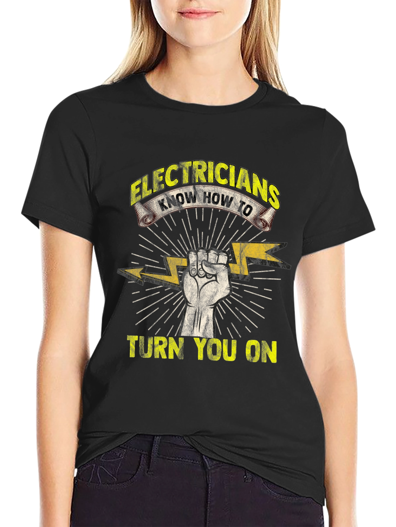 Electricians Turn You On T-Shirt Funny Electrician Gift