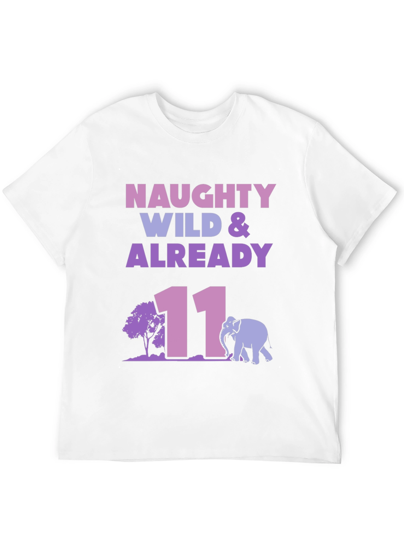 Naughty Wild & Already 11 Black Graphic T-Shirt