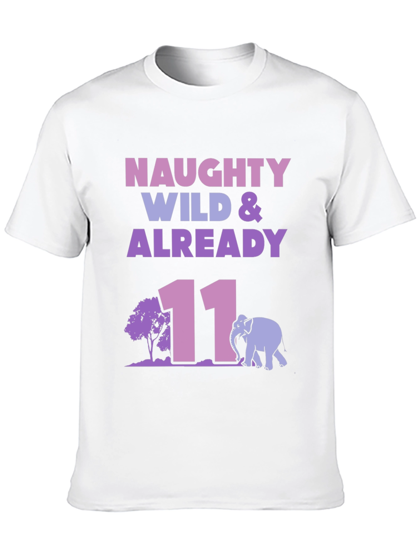 Naughty Wild & Already 11 Black Graphic T-Shirt