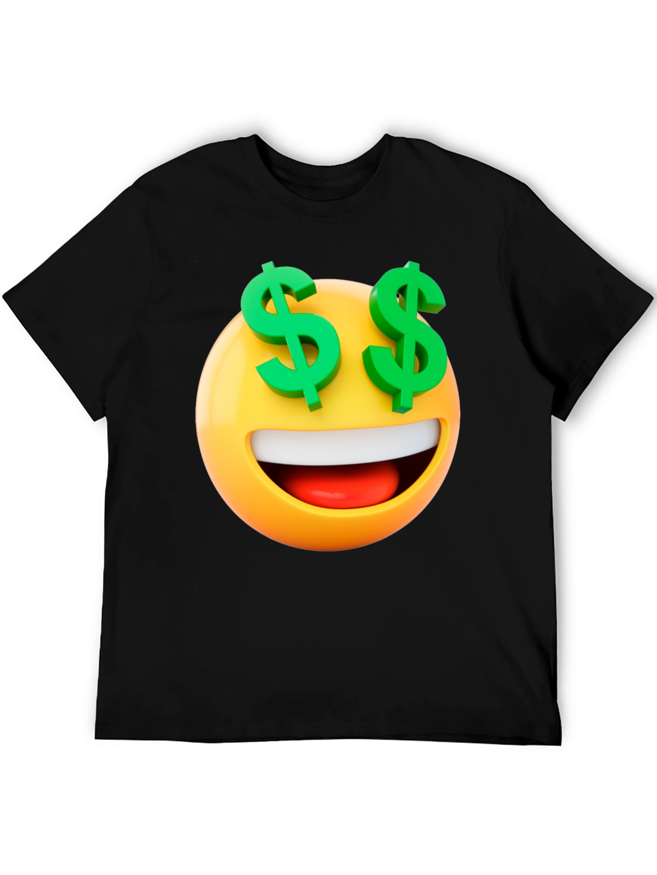 Emoji Money Eyes Black T-Shirt