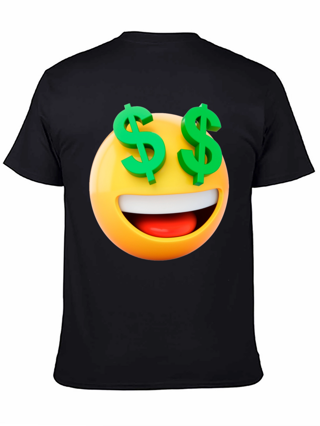 Emoji Money Eyes Black T-Shirt