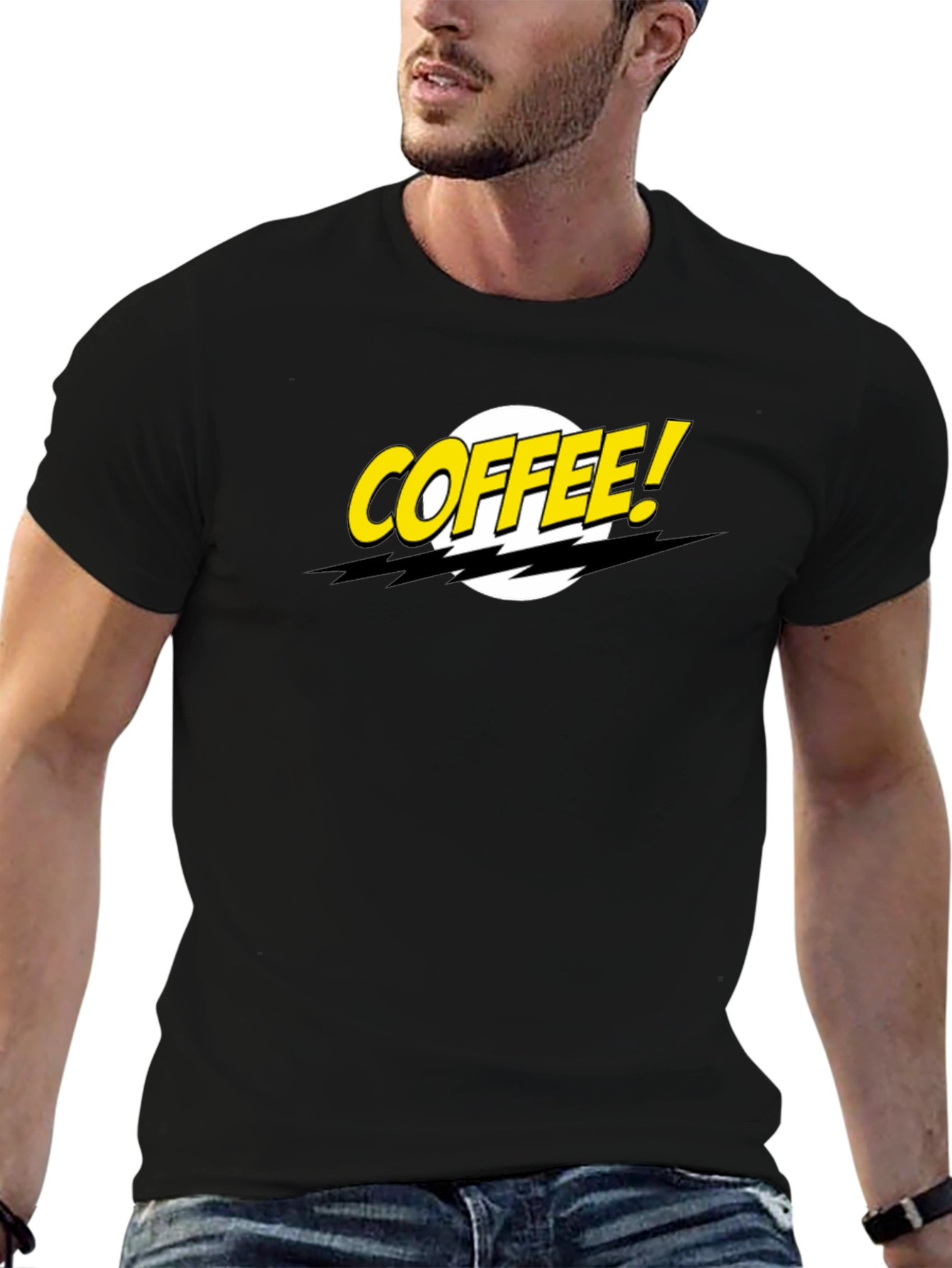 Coffee! Graphic T-Shirt - Black Casual Tee