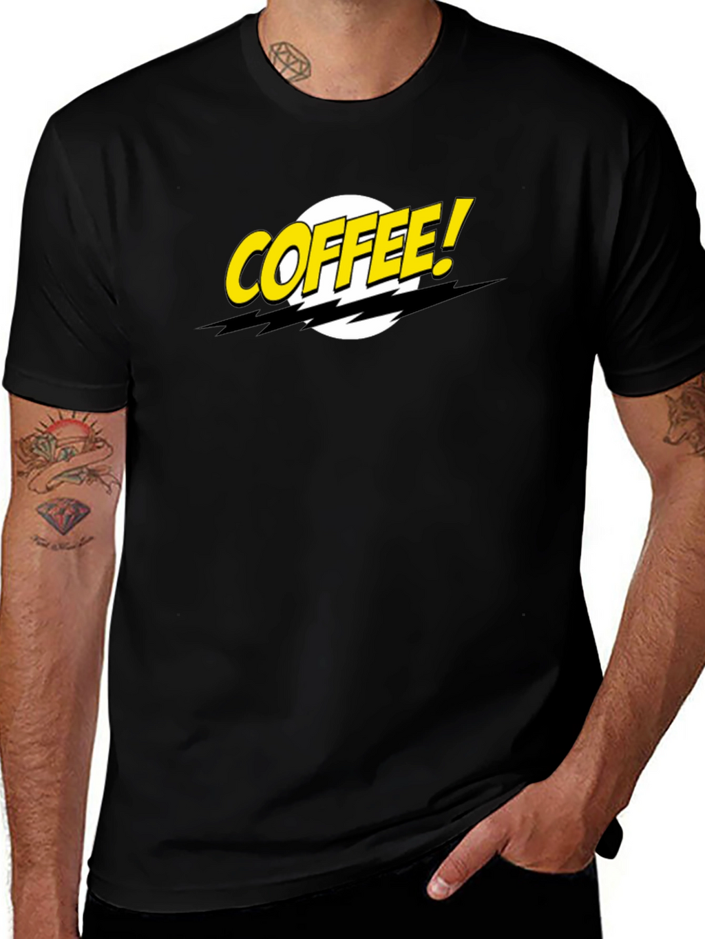 Coffee! Graphic T-Shirt - Black Casual Tee