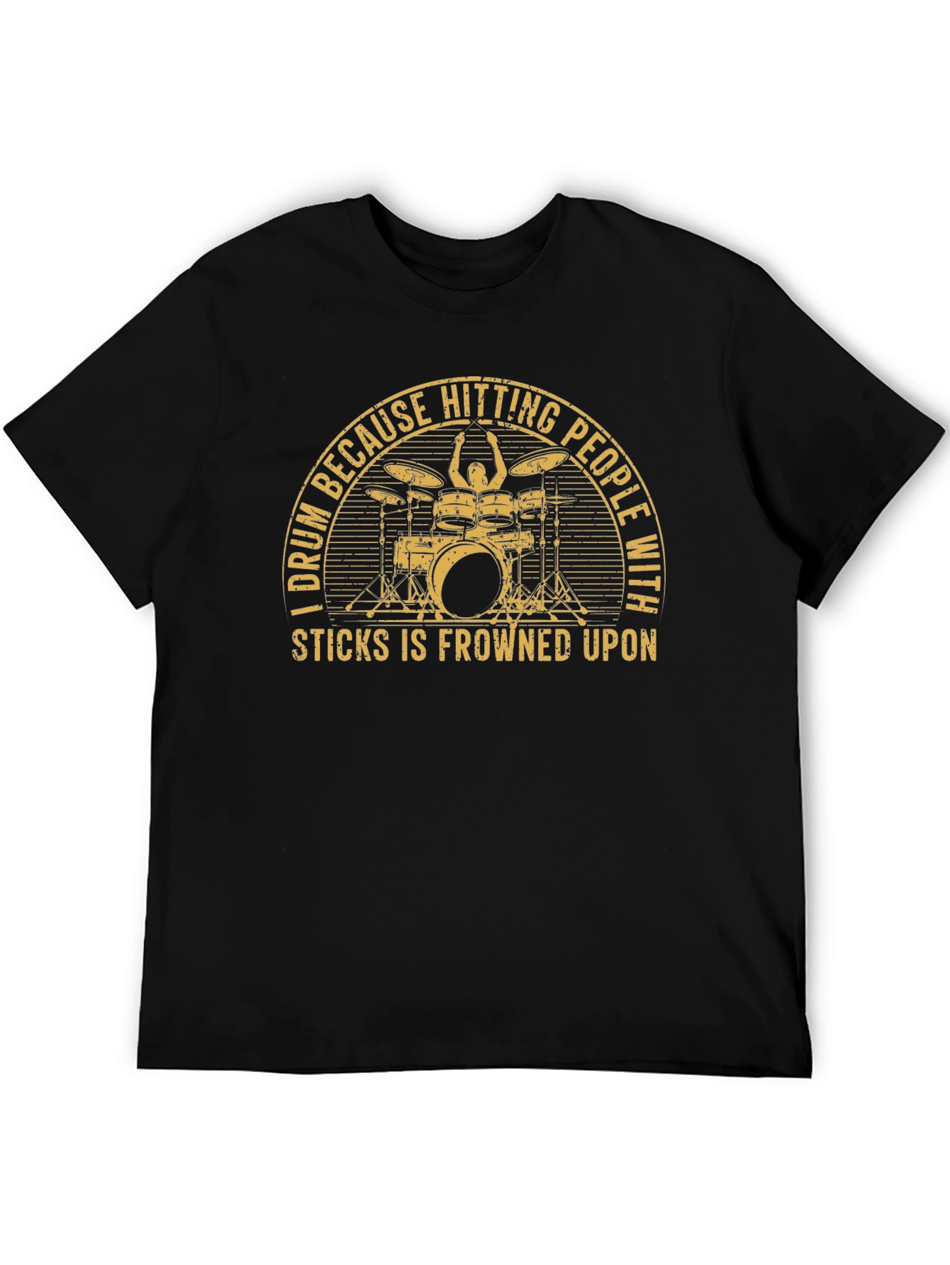 Drummer Graphic Tee - Hitting People With Sticks