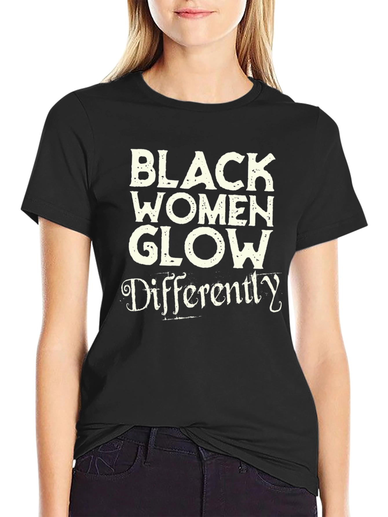 Black Women Glow Differently Graphic Tee
