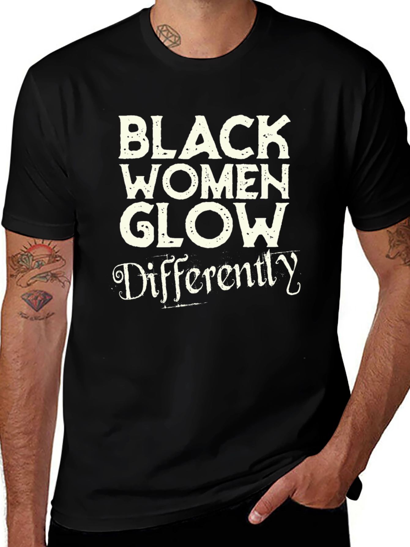 Black Women Glow Differently Graphic Tee