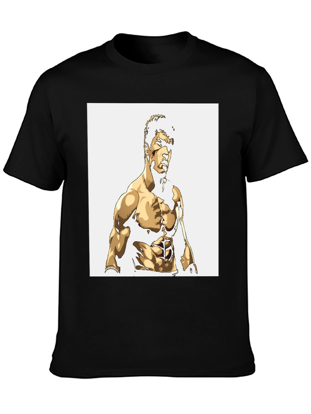 Gold Illustrated Physique Black Tee