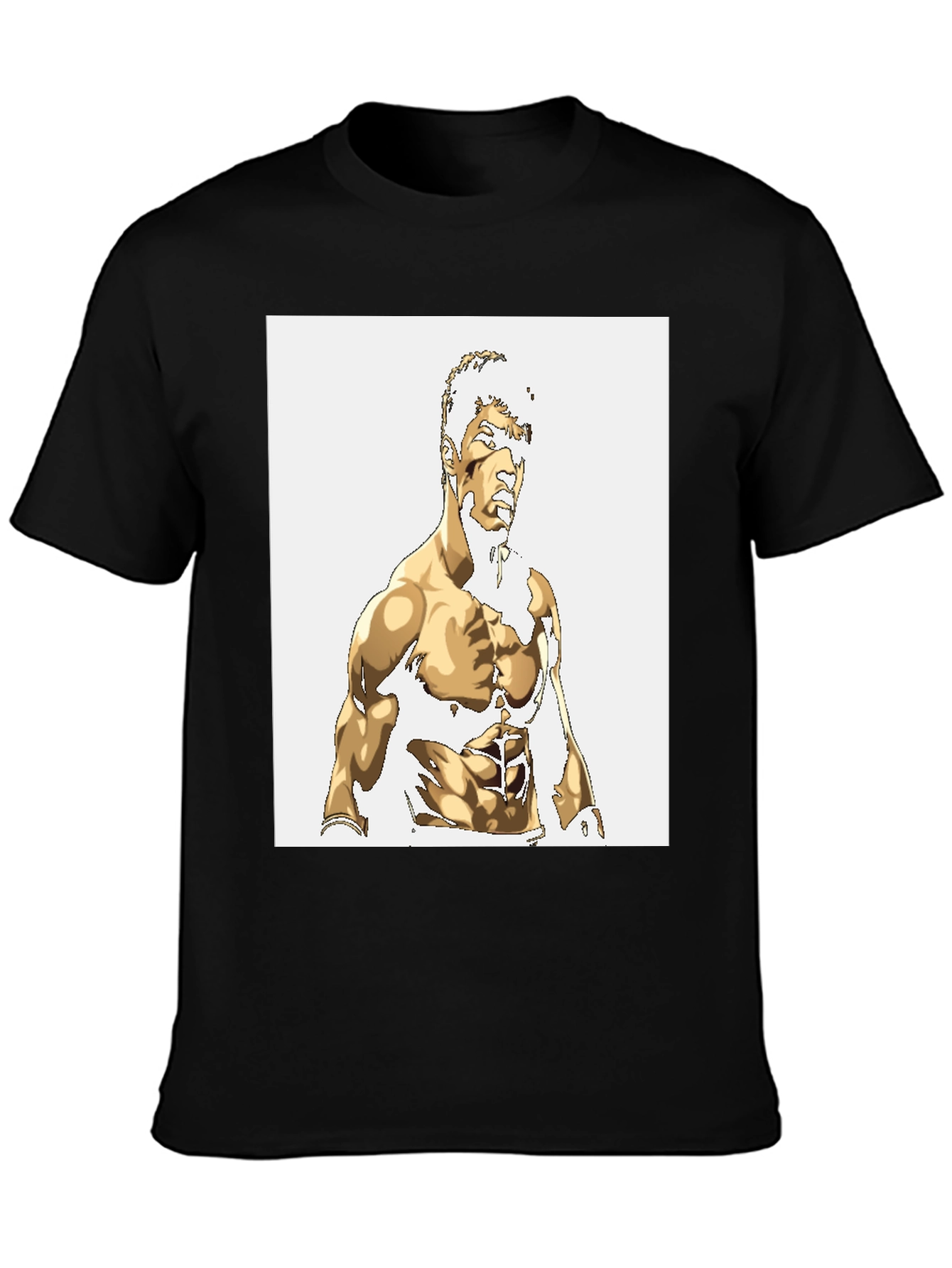 Gold Illustrated Physique Black Tee