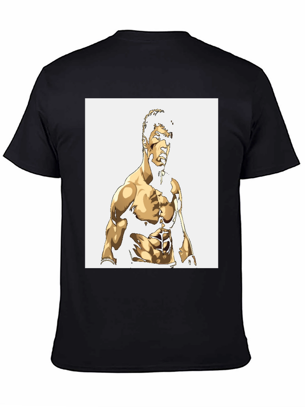 Gold Illustrated Physique Black Tee