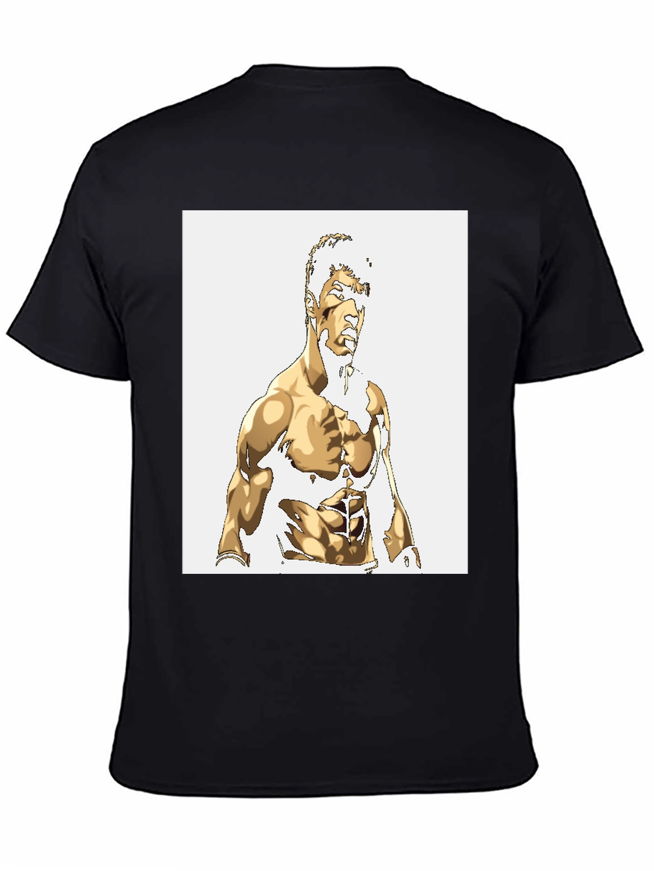 Gold Illustrated Physique Black Tee