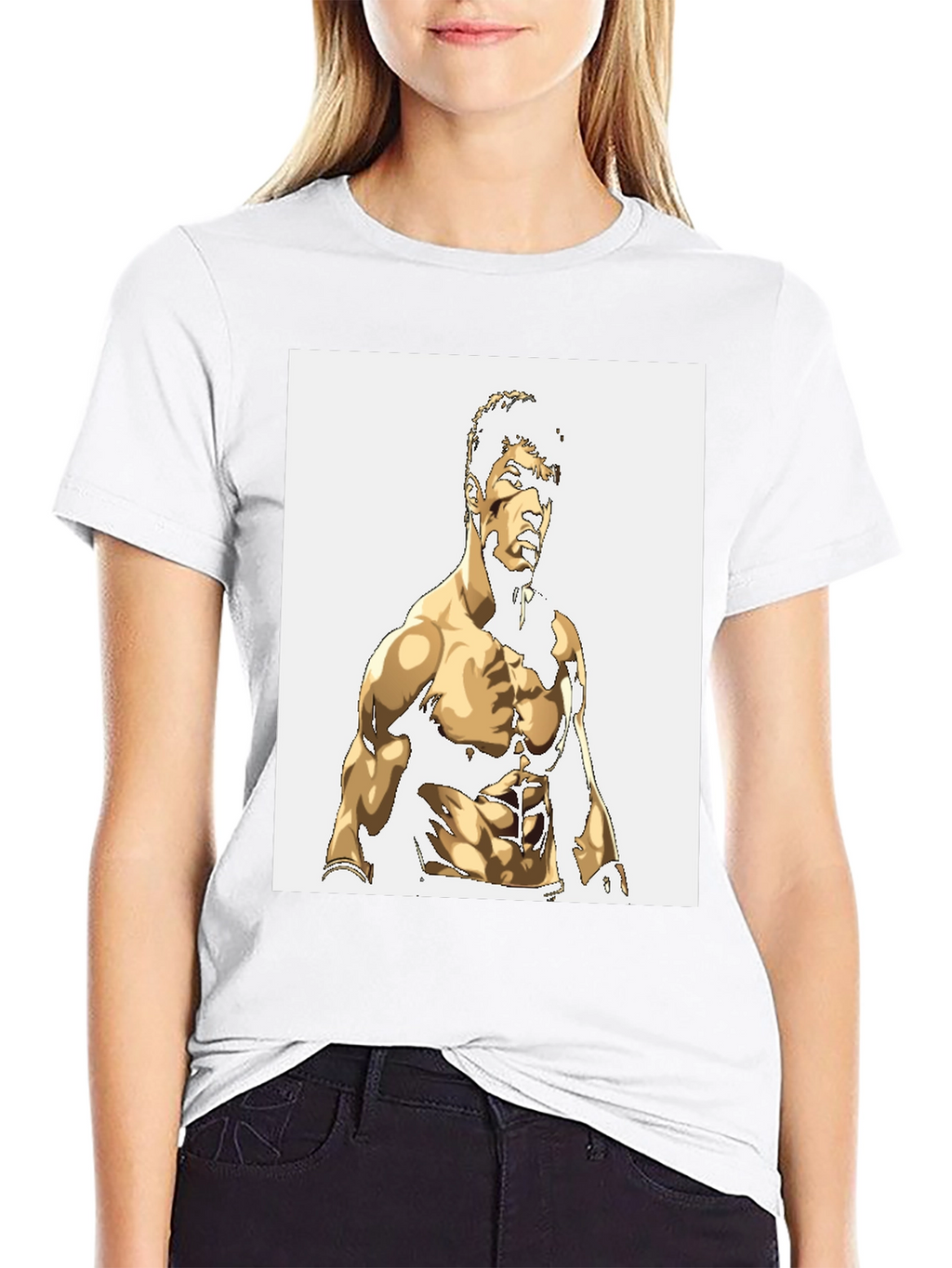 Gold Illustrated Physique Black Tee
