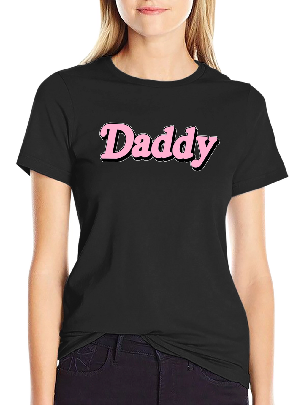 Daddy Graphic Print Black T-Shirt