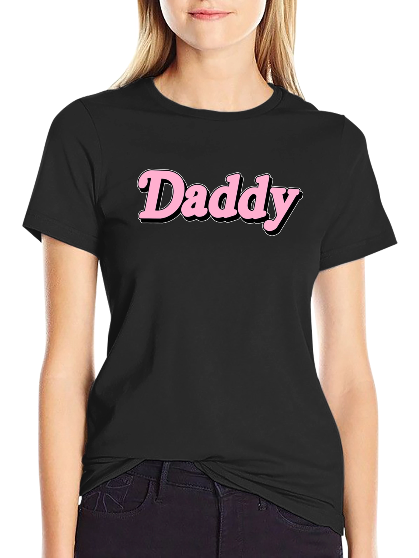 Daddy Graphic Print Black T-Shirt