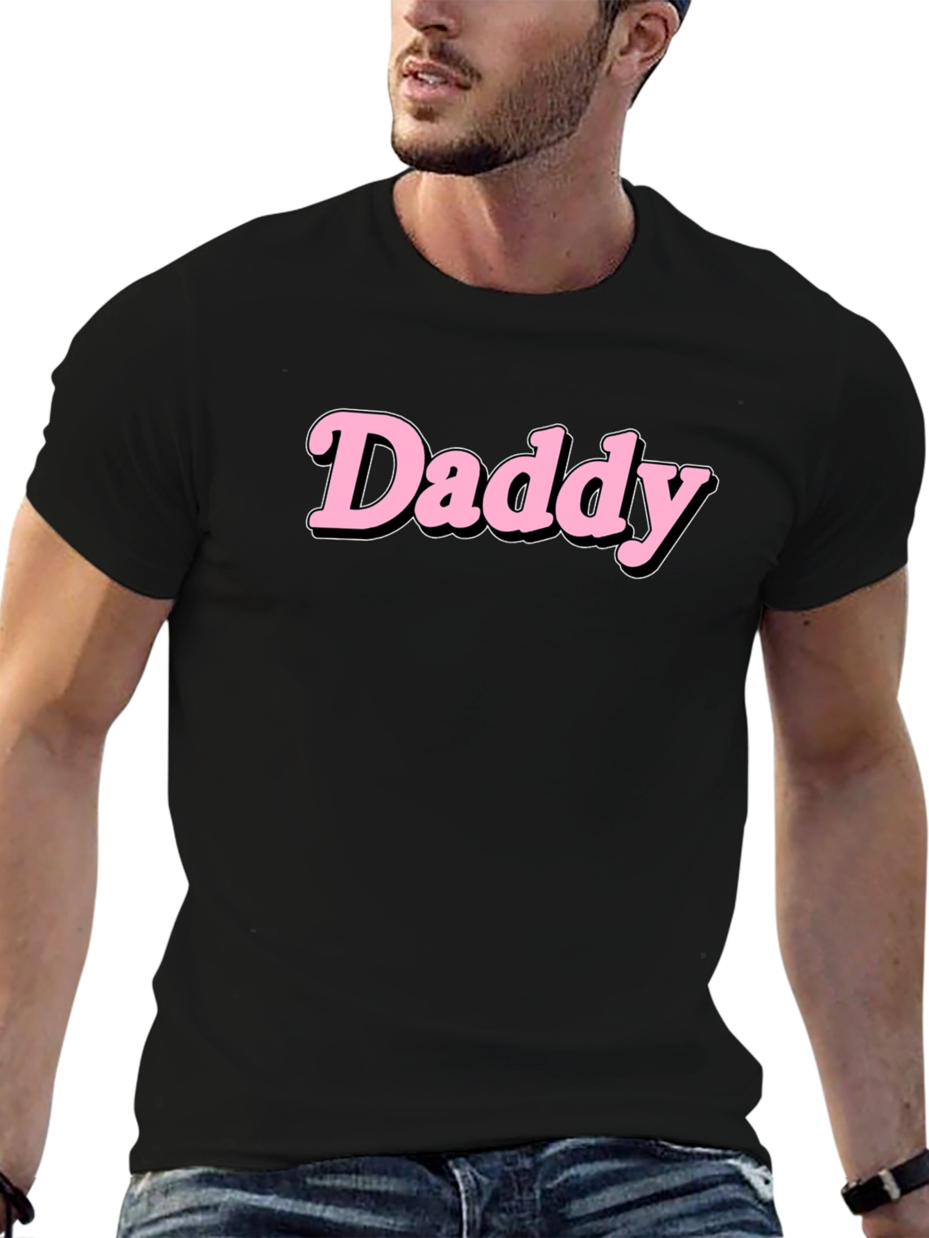 Daddy Graphic Print Black T-Shirt