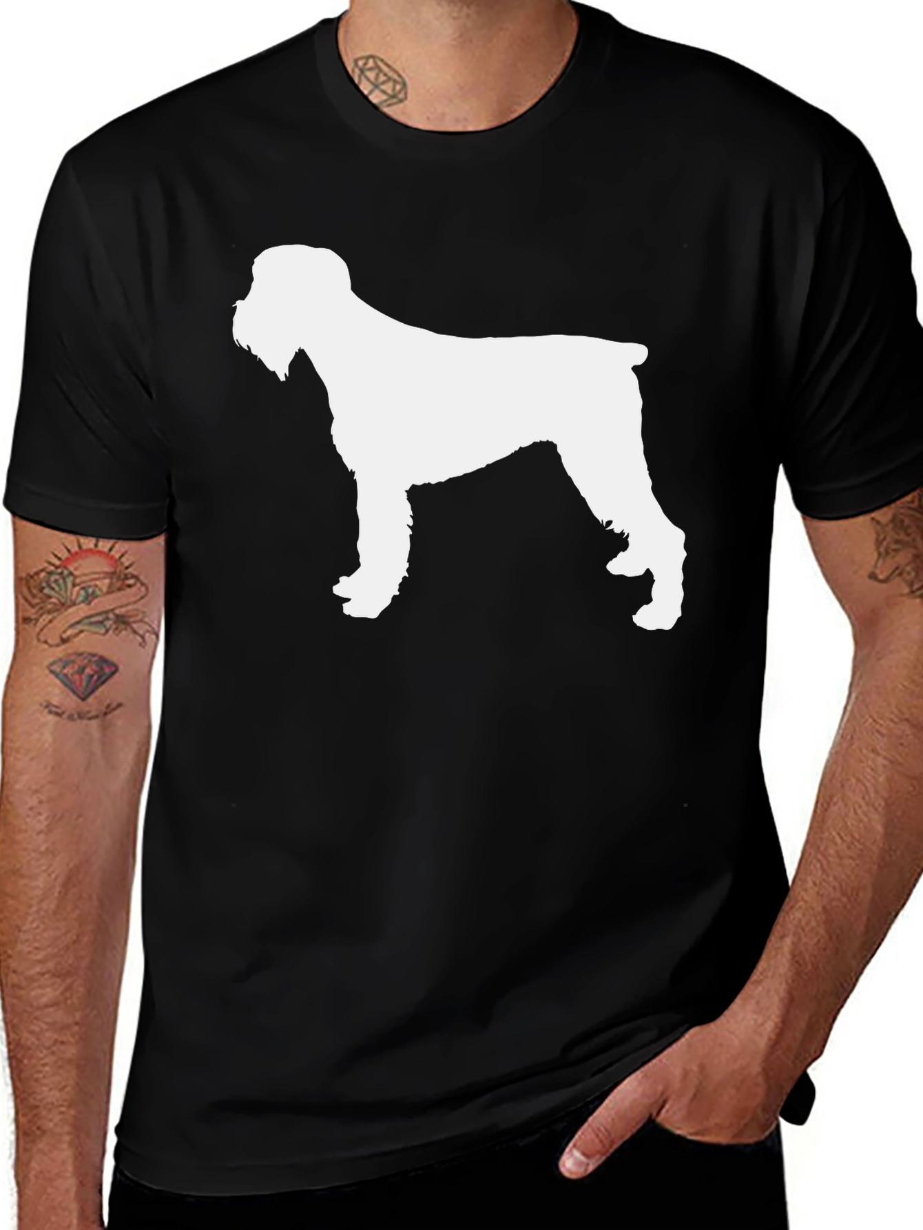 Dog Breed Silhouette T-Shirt - Black