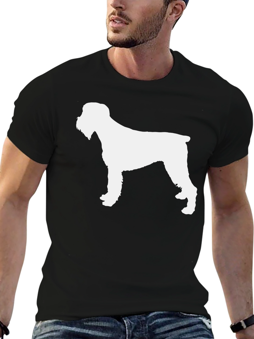 Dog Breed Silhouette T-Shirt - Black