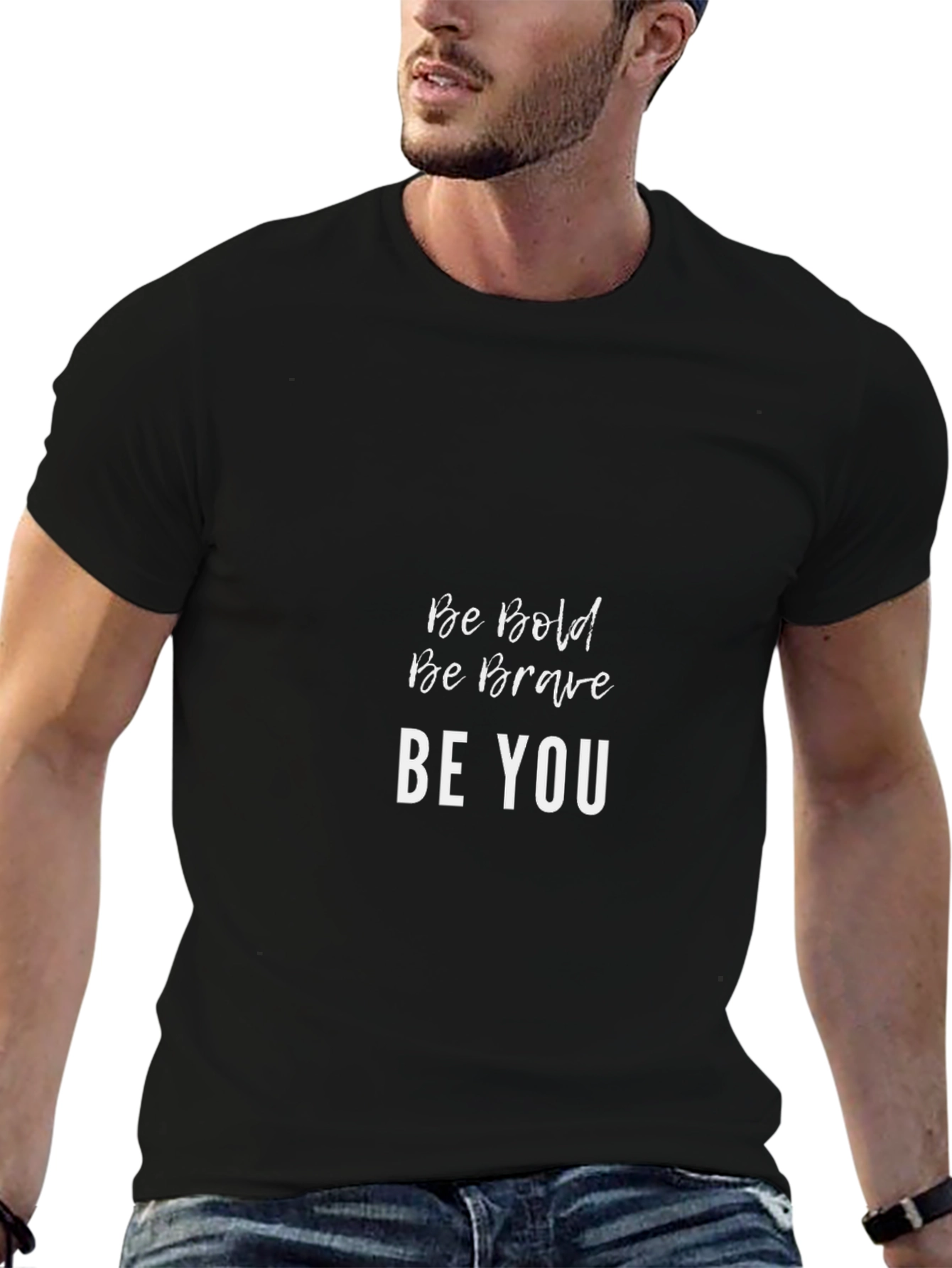 Be Bold Be Brave Tee - Inspirational Graphic T-Shirt