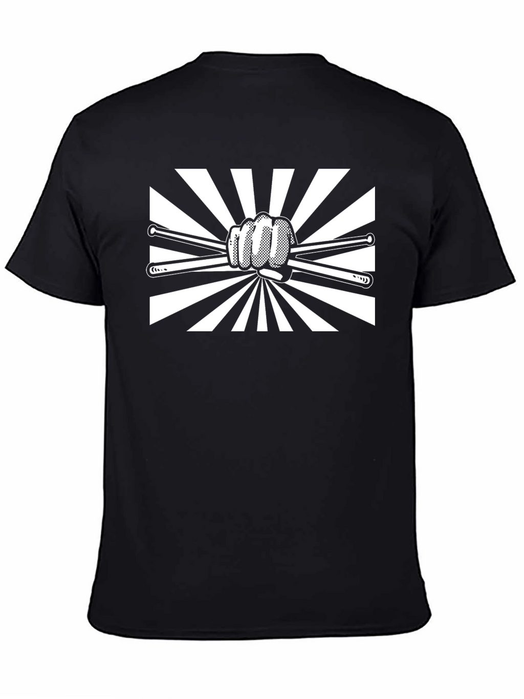 Drummer Fist T-Shirt - Black Band Tee