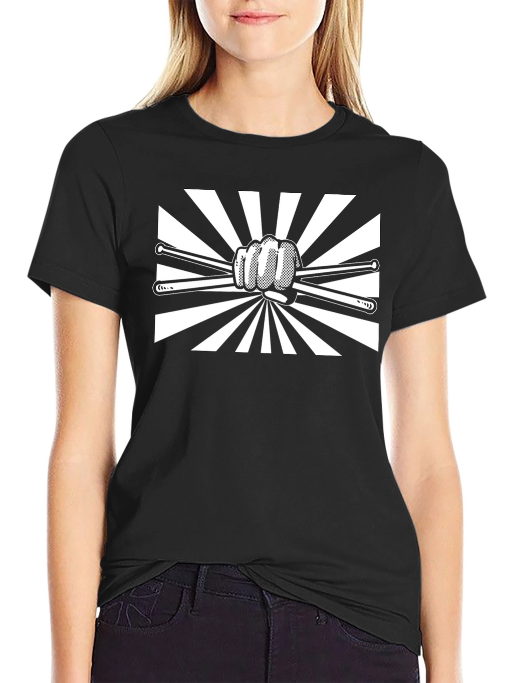 Drummer Fist T-Shirt - Black Band Tee