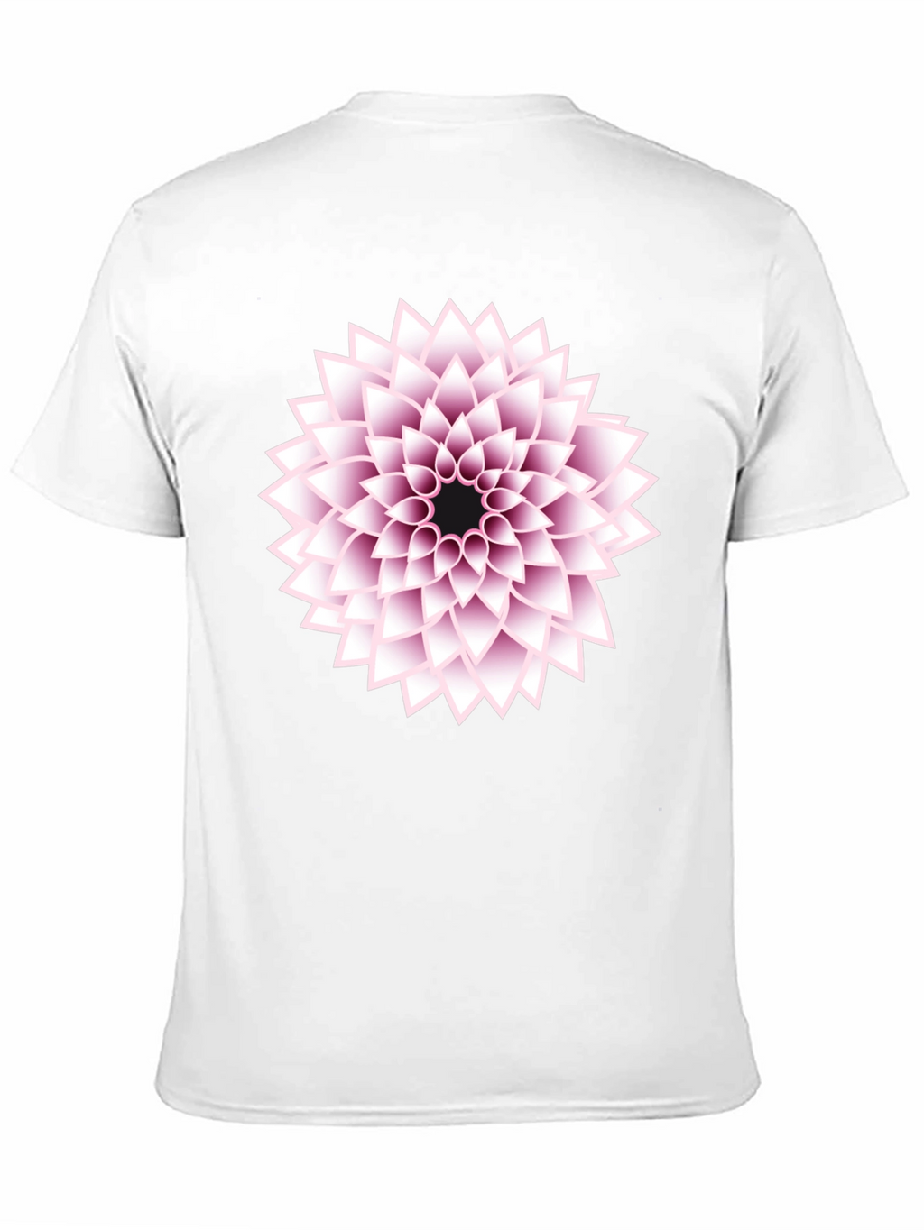 Black T-Shirt with Floral Design