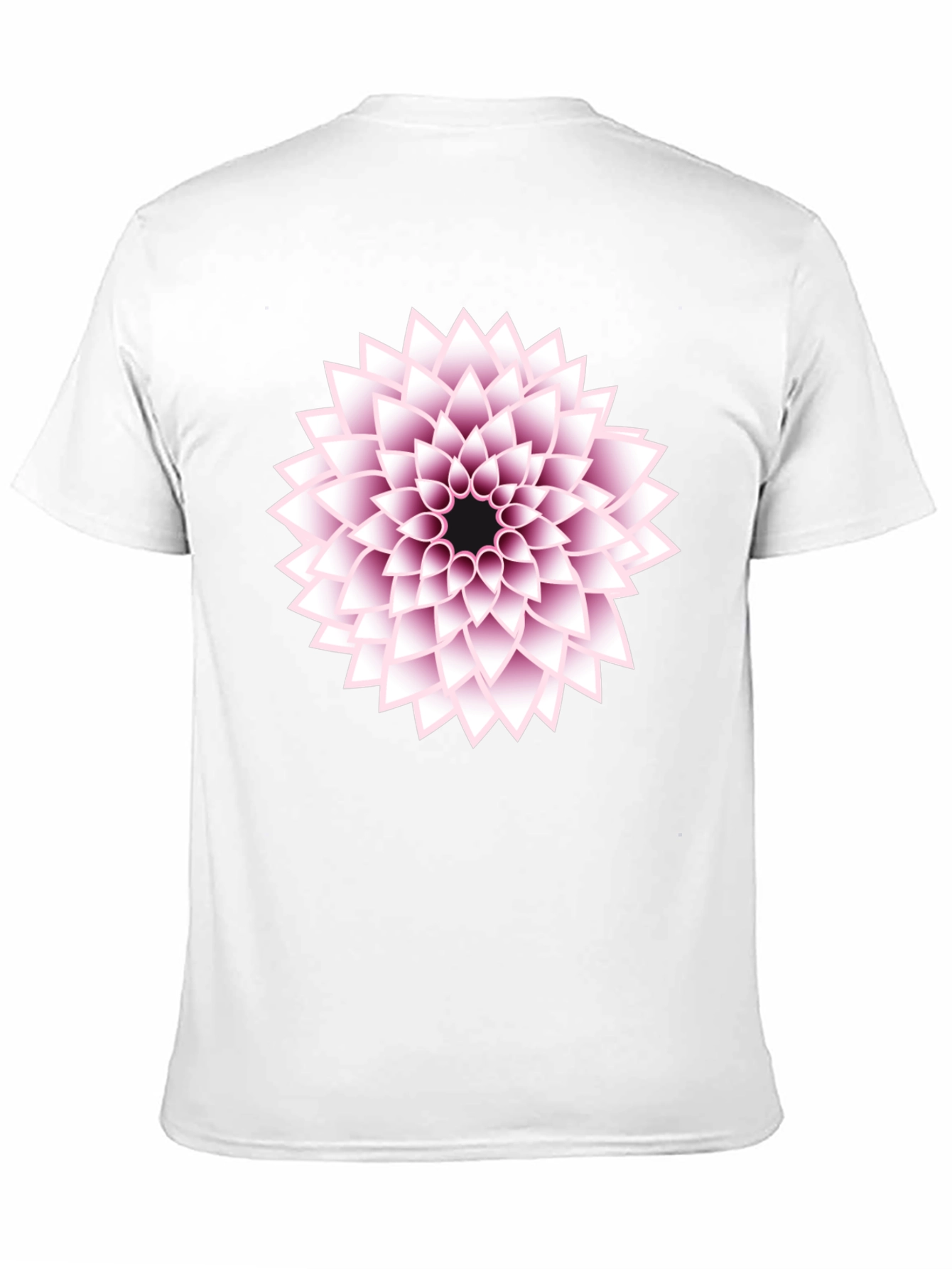 Black T-Shirt with Floral Design