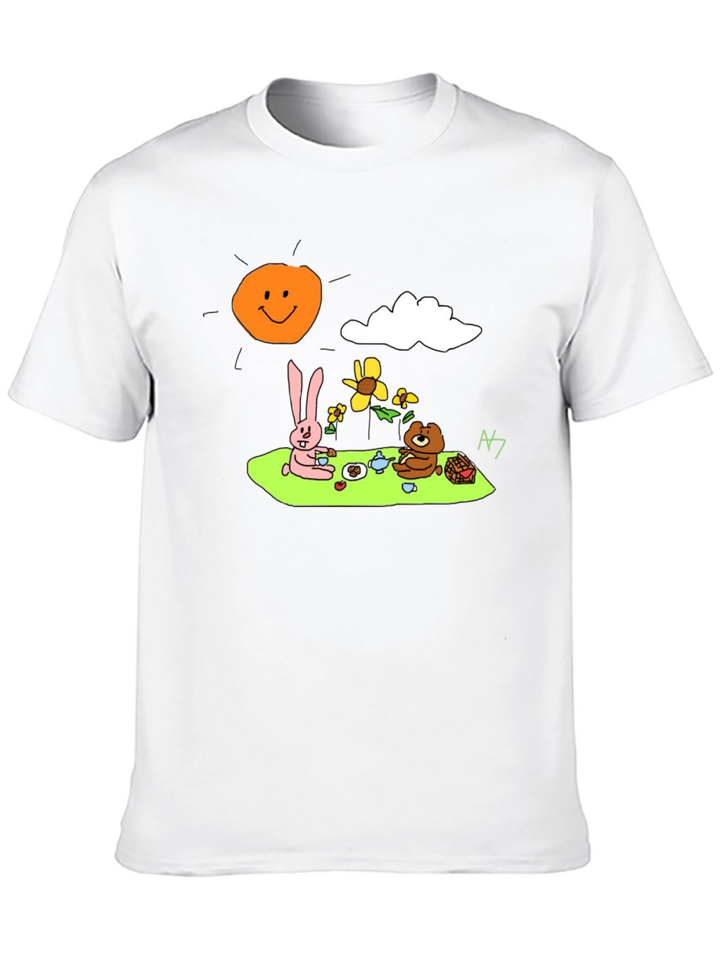 Cartoon Picnic T-Shirt